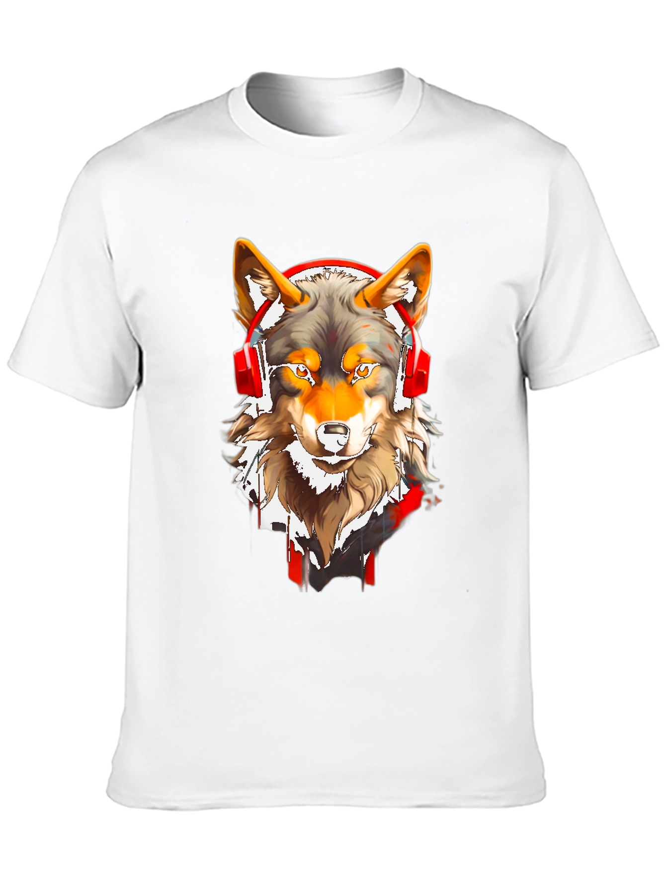 Wolf Headphones Graphic Tee