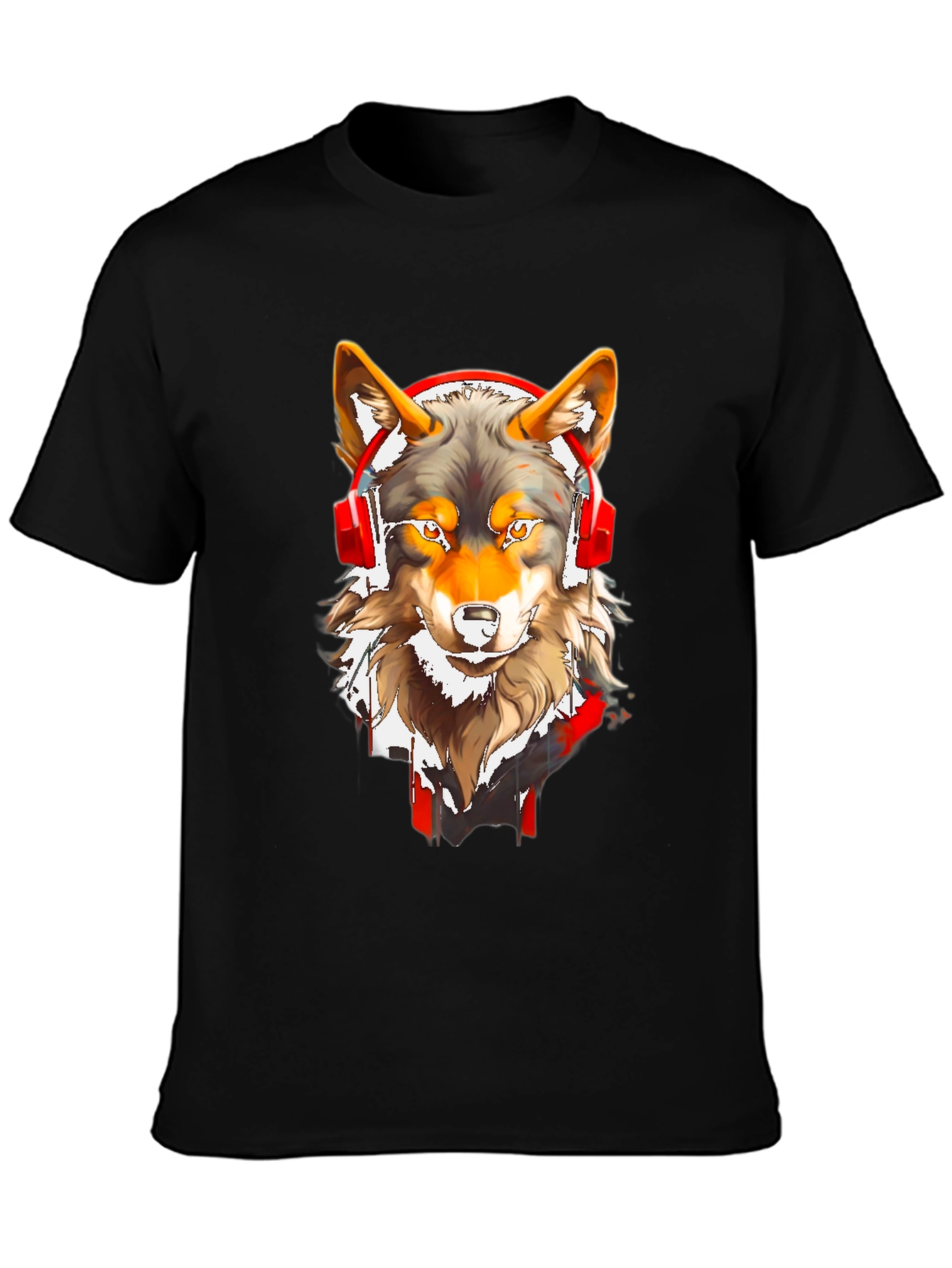 Wolf Headphones Graphic Tee