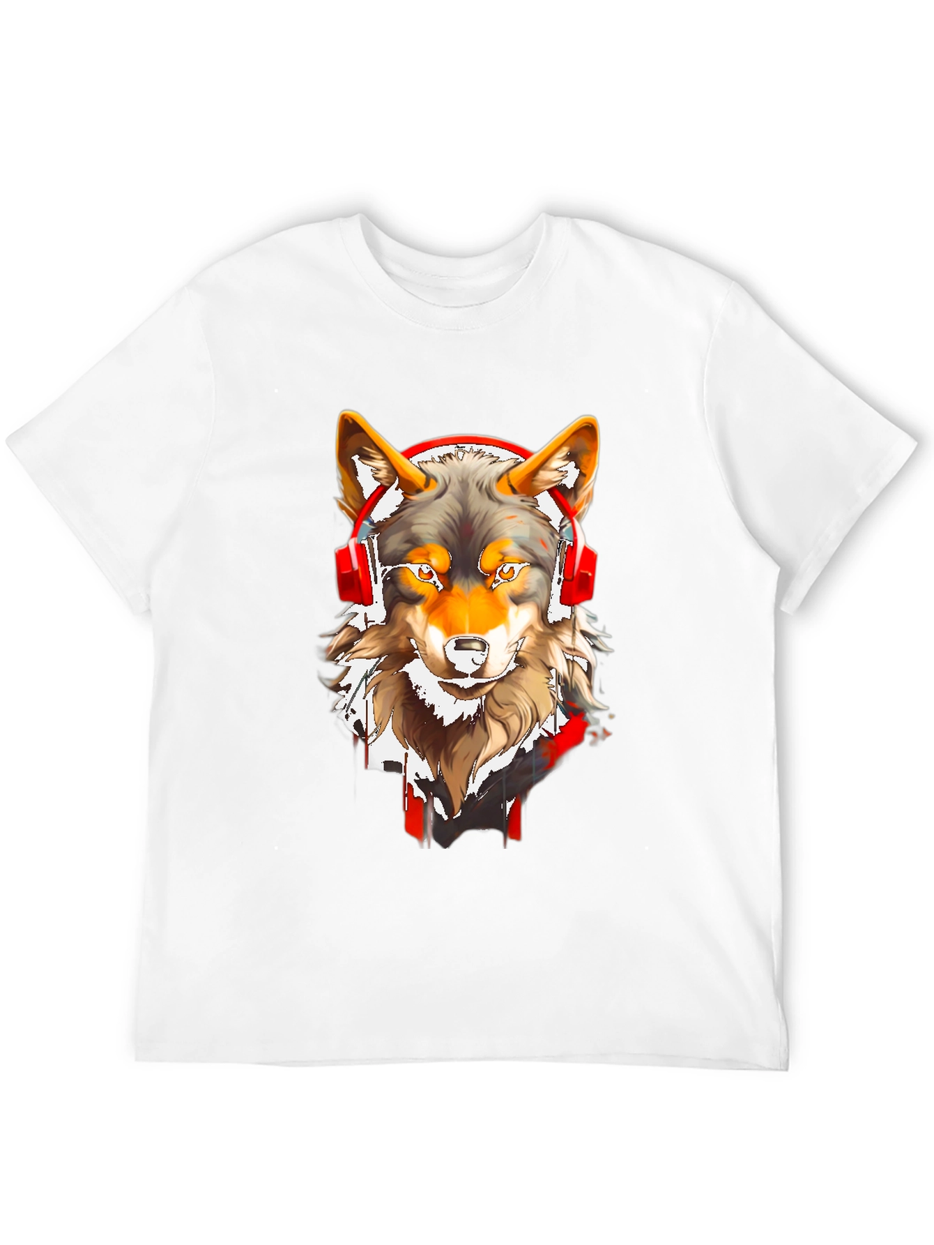 Wolf Headphones Graphic Tee