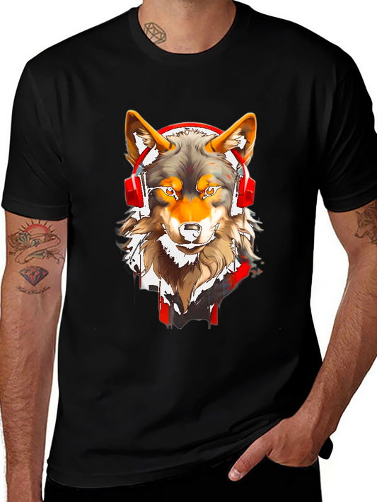 Wolf Headphones Graphic Tee