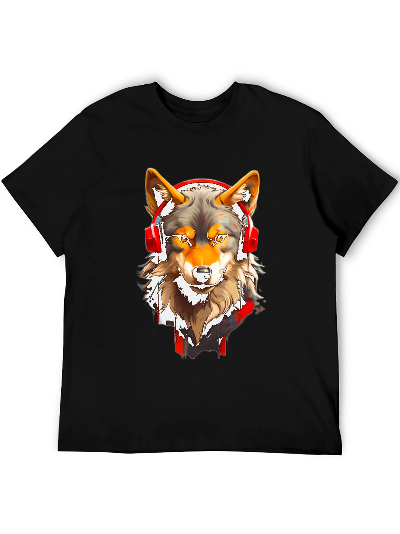 Wolf Headphones Graphic Tee