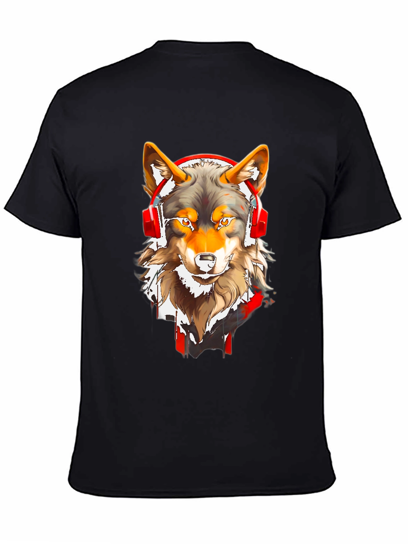 Wolf Headphones Graphic Tee