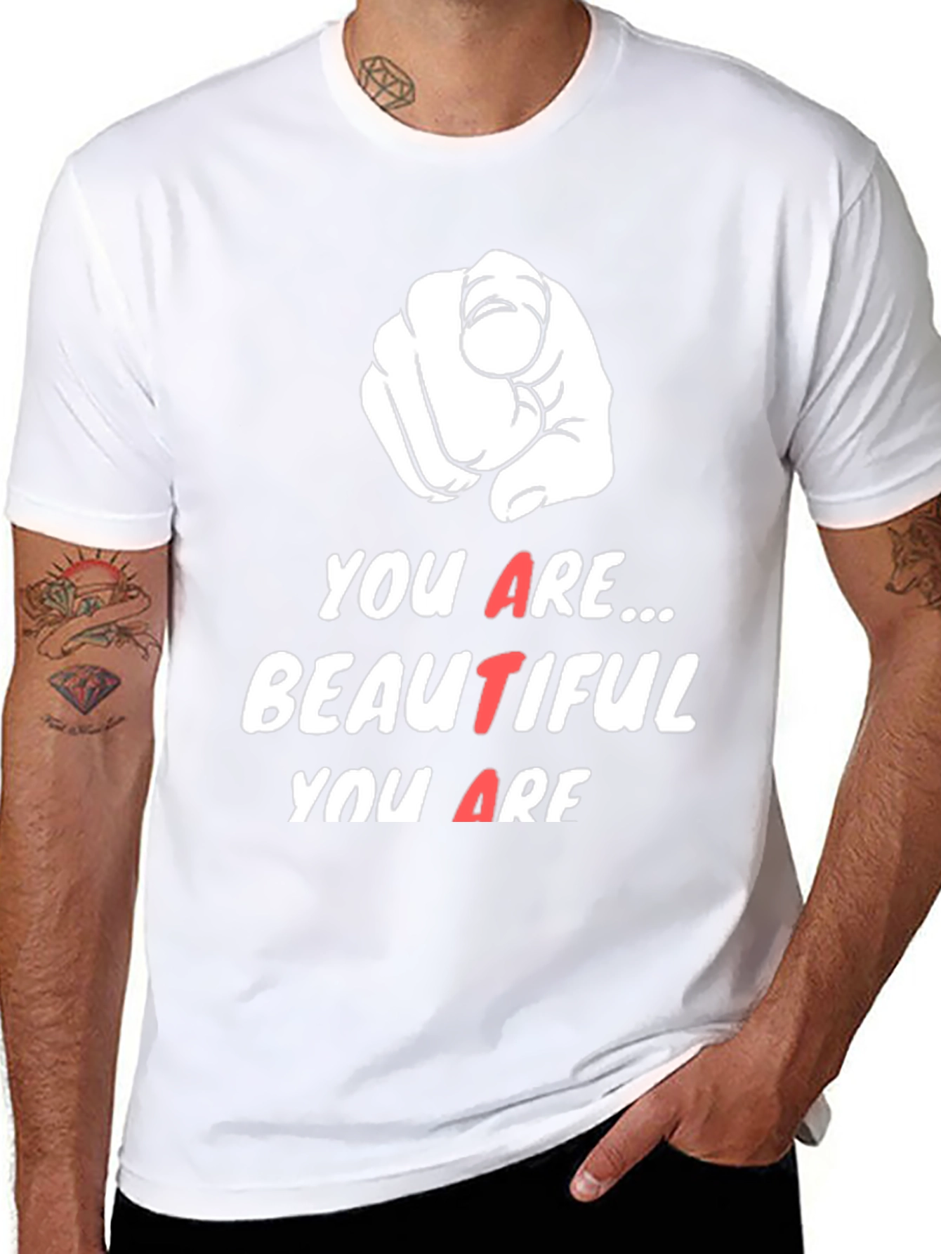 You Are Beautiful T-Shirt - Black Graphic Tee