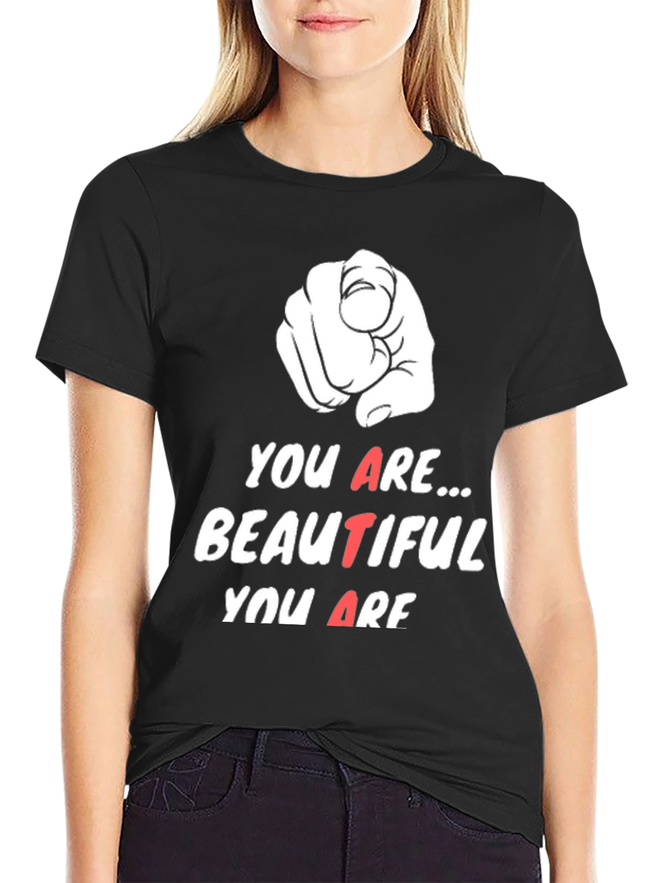 You Are Beautiful T-Shirt - Black Graphic Tee