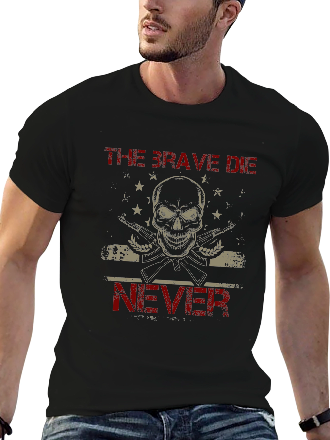 The Brave Die Never Graphic T-Shirt