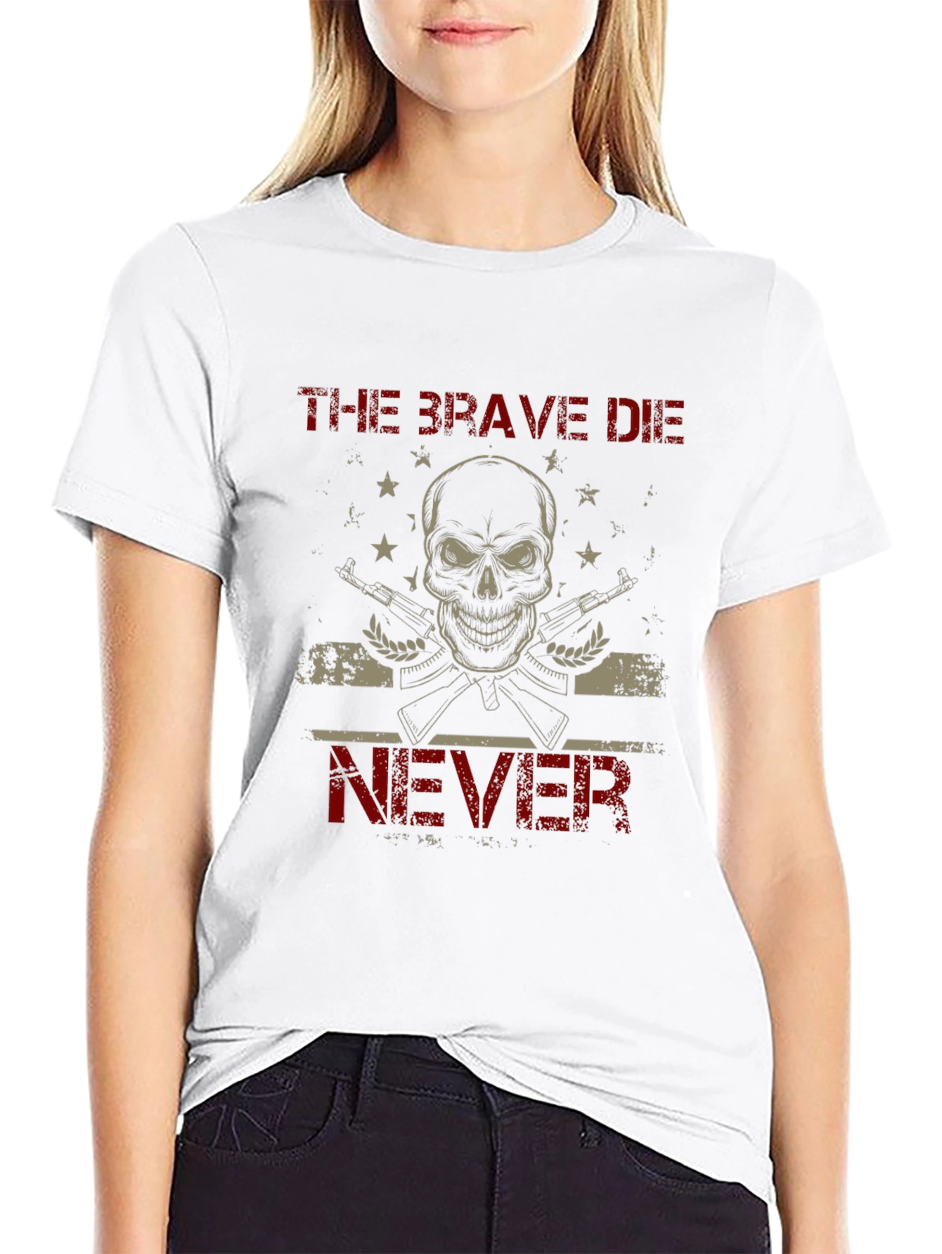 The Brave Die Never Graphic T-Shirt