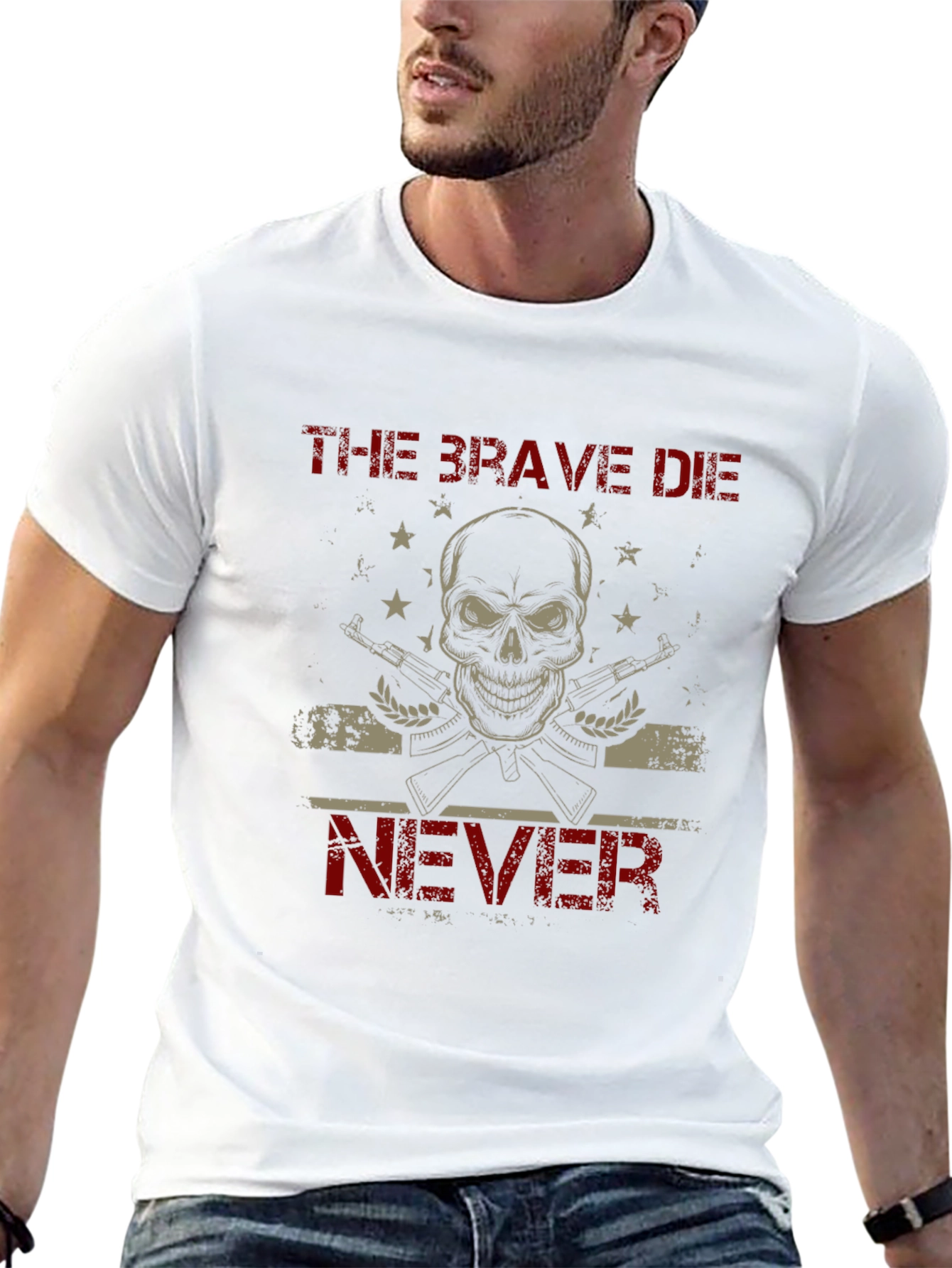 The Brave Die Never Graphic T-Shirt