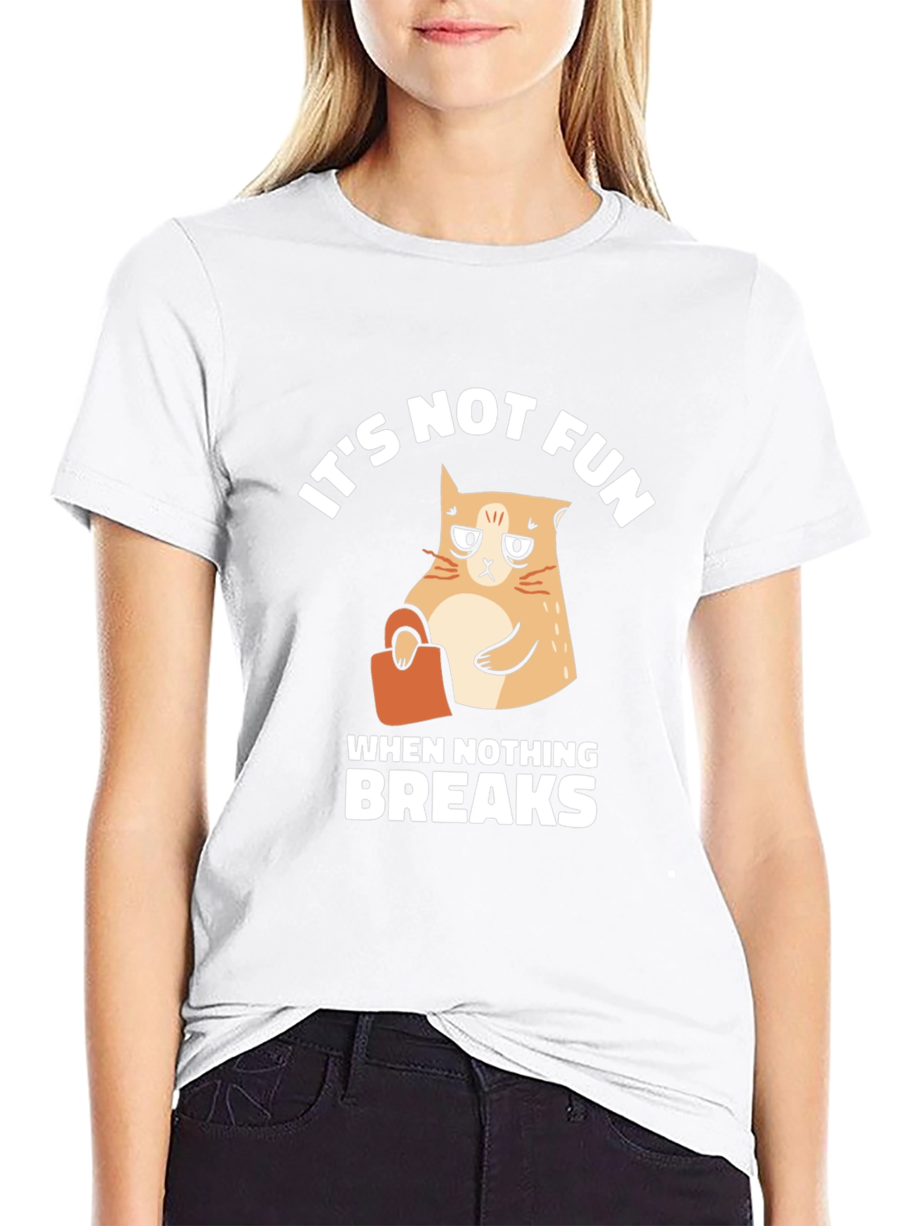 Its Not Fun Cat Graphic T-Shirt