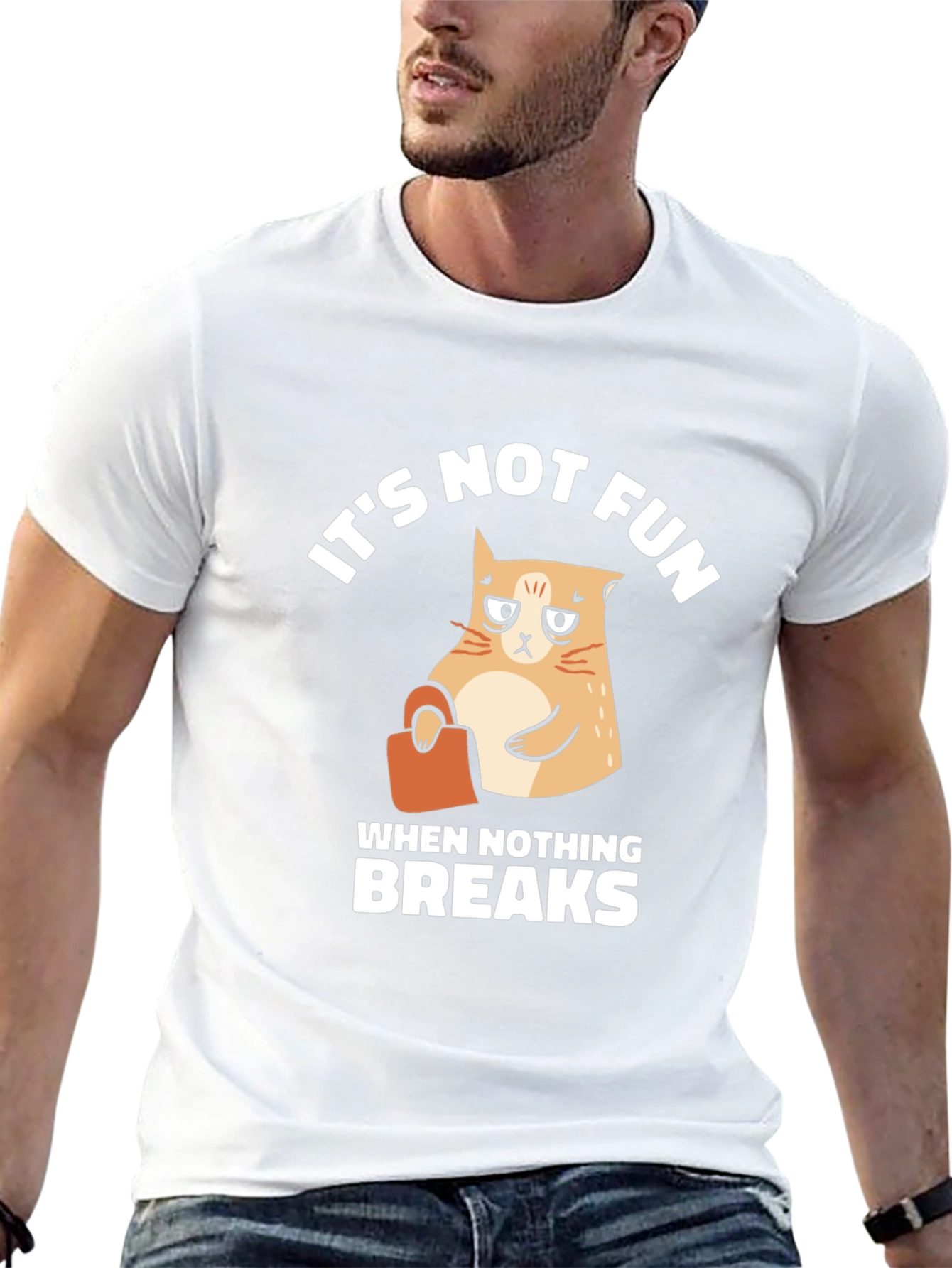 Its Not Fun Cat Graphic T-Shirt