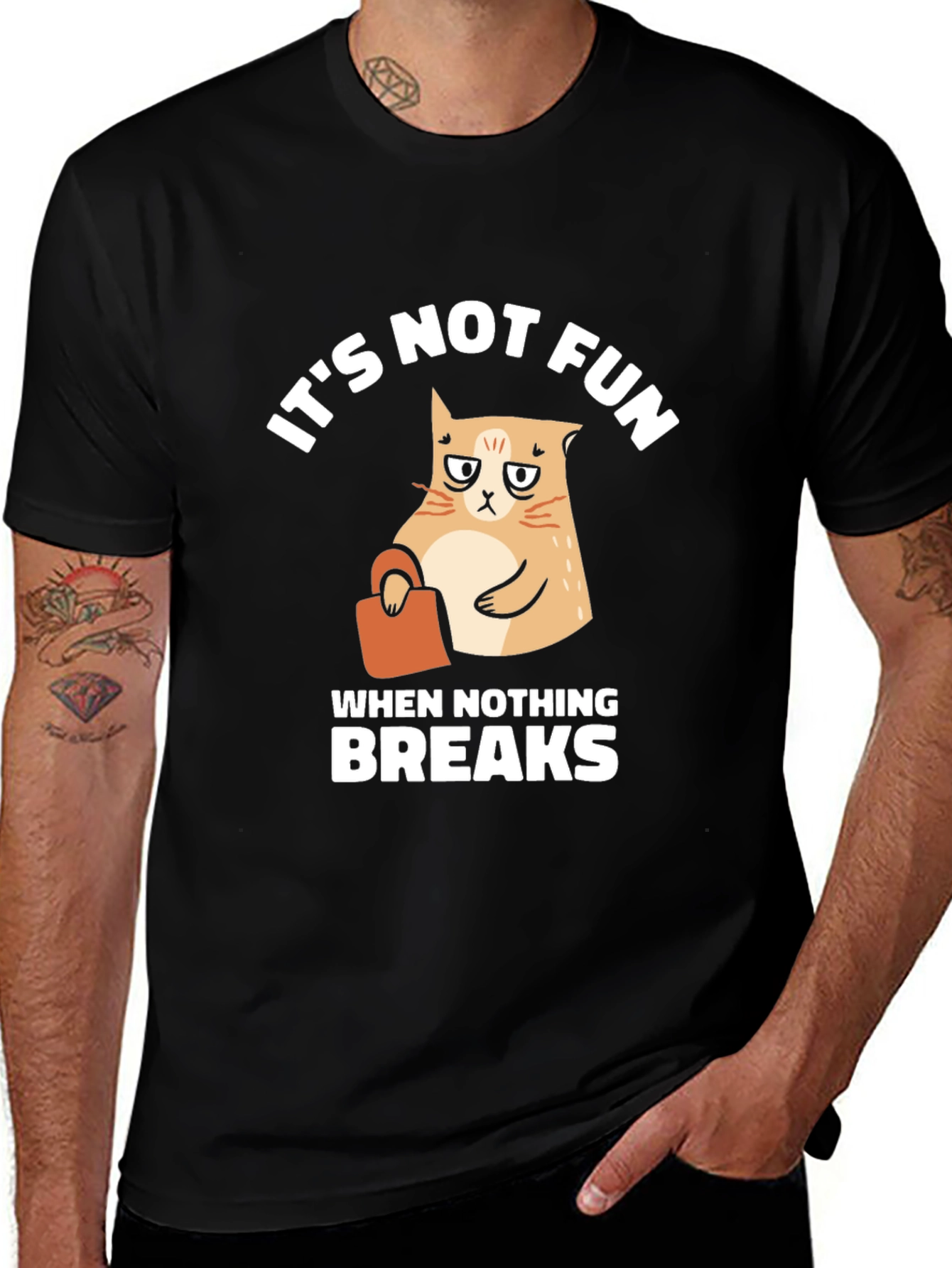 Its Not Fun Cat Graphic T-Shirt