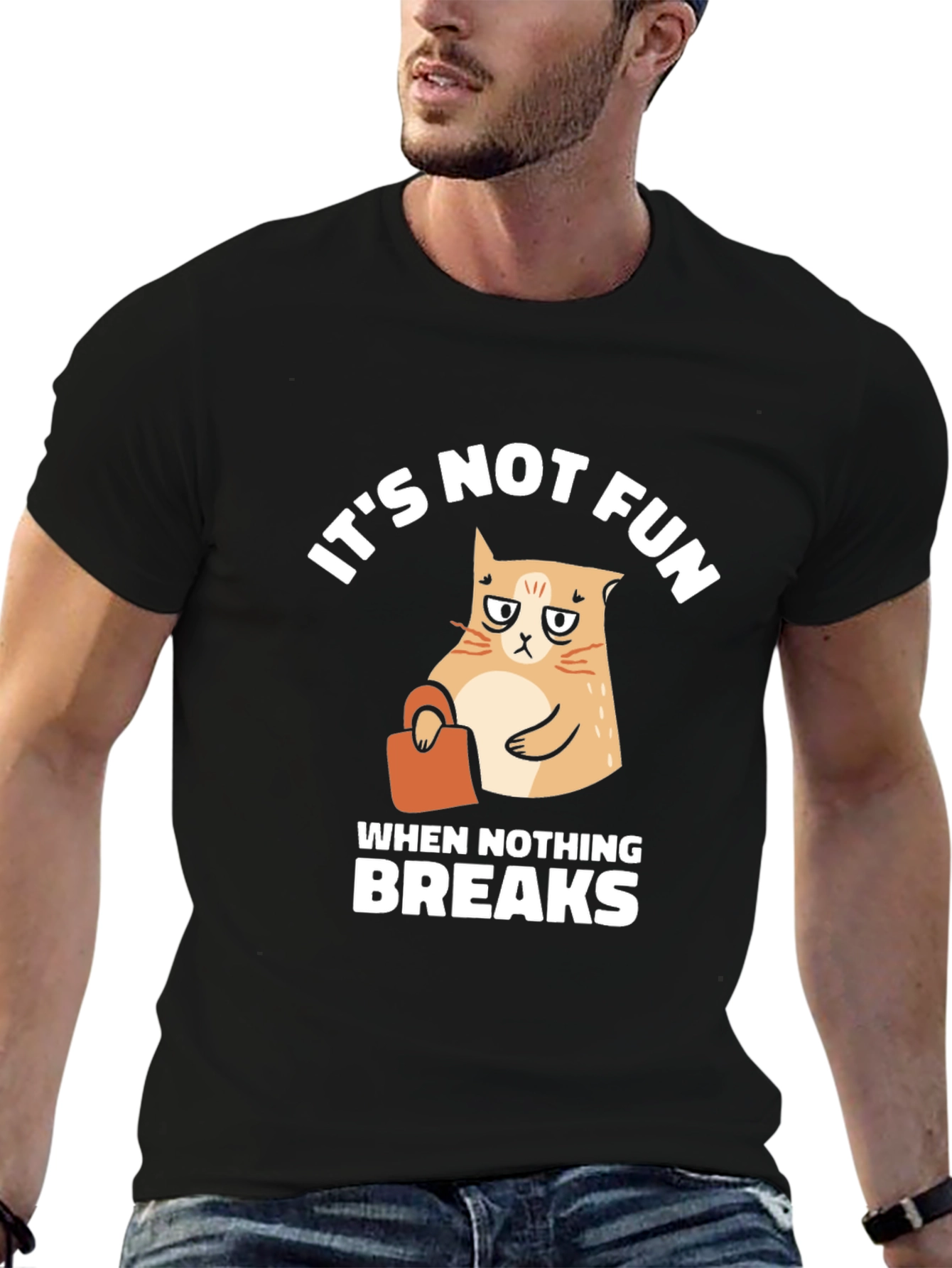 Its Not Fun Cat Graphic T-Shirt