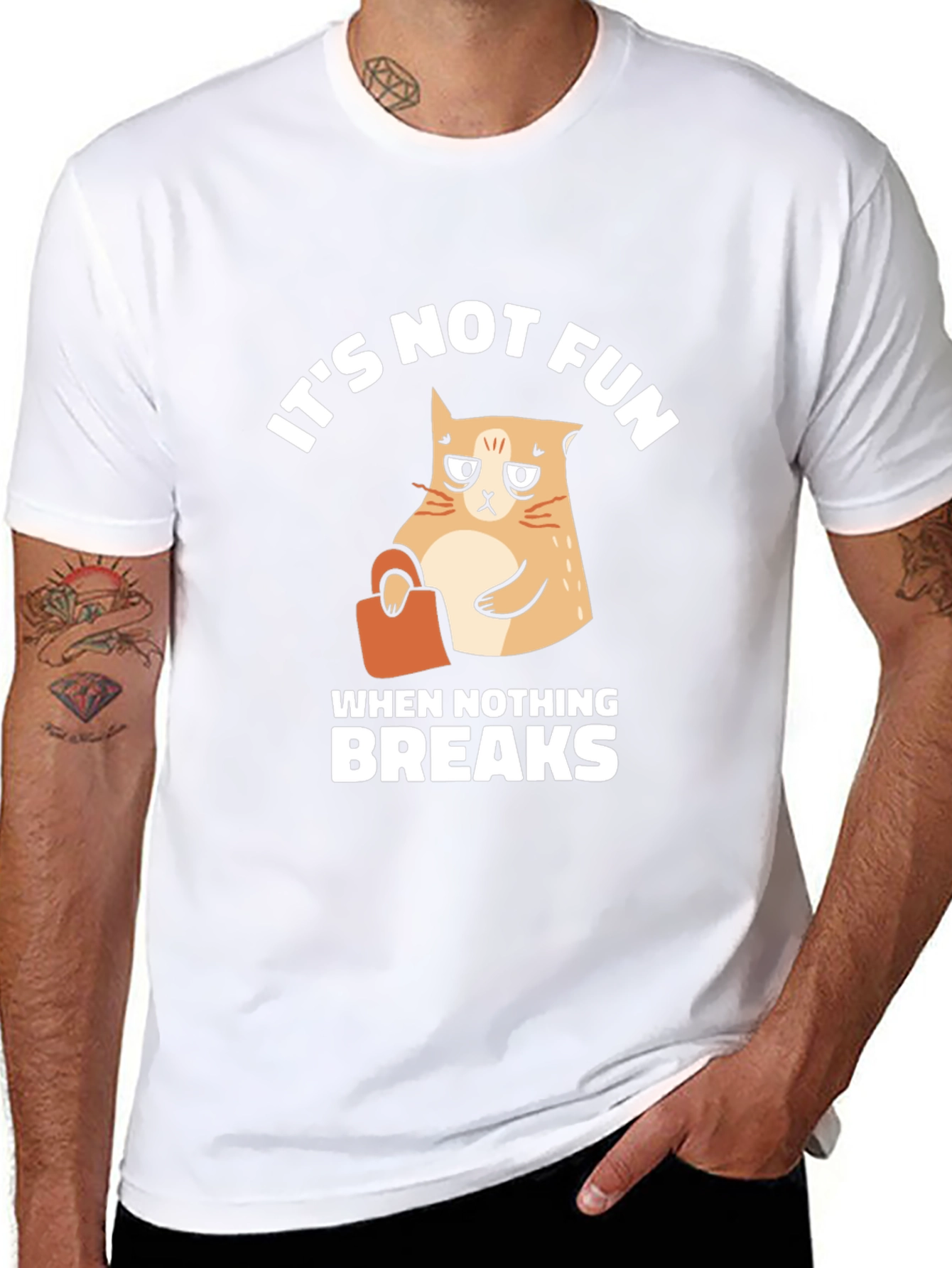 Its Not Fun Cat Graphic T-Shirt