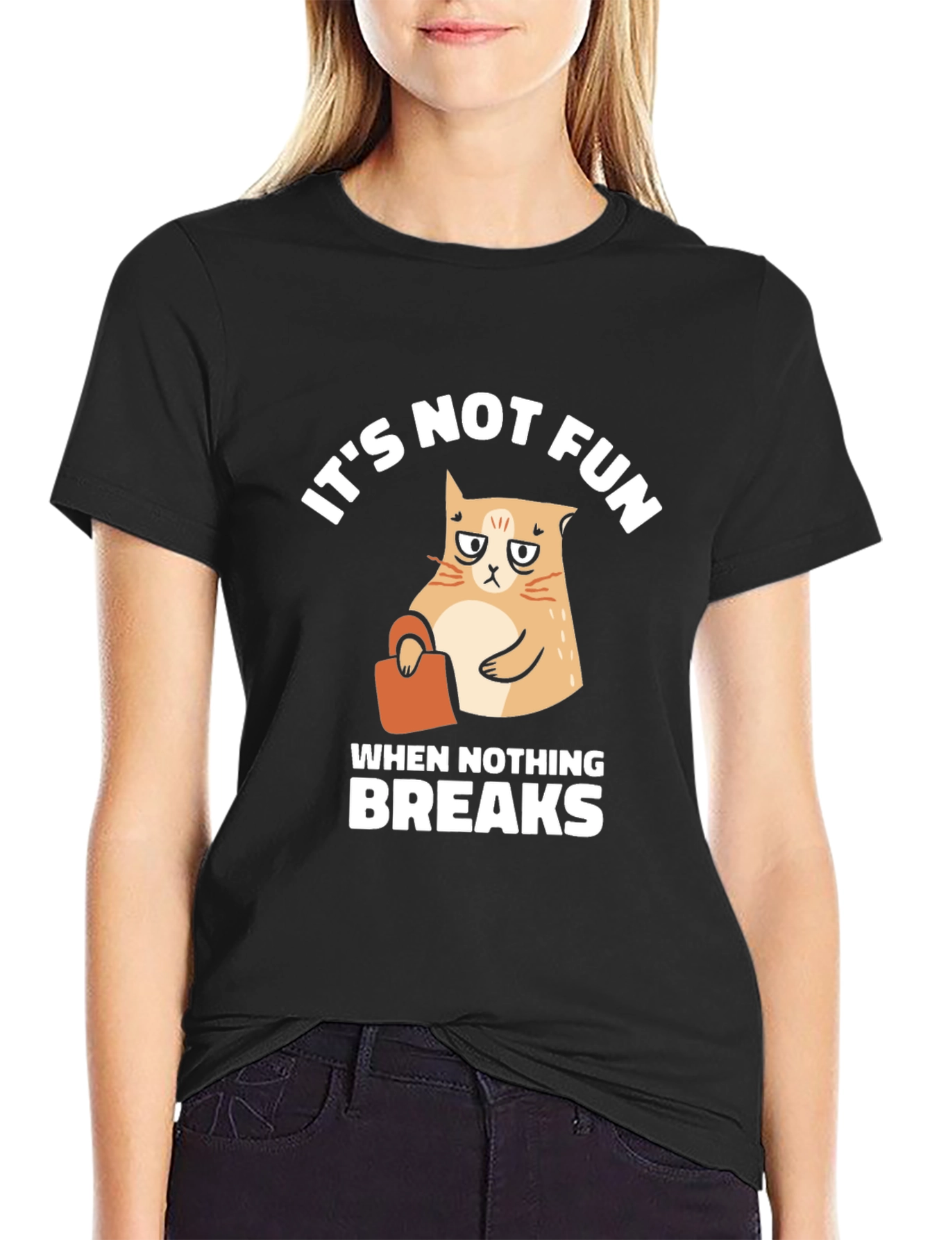Its Not Fun Cat Graphic T-Shirt