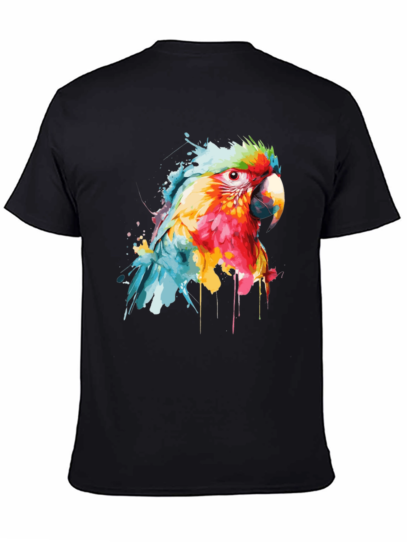 Watercolor Parrot Graphic T-Shirt
