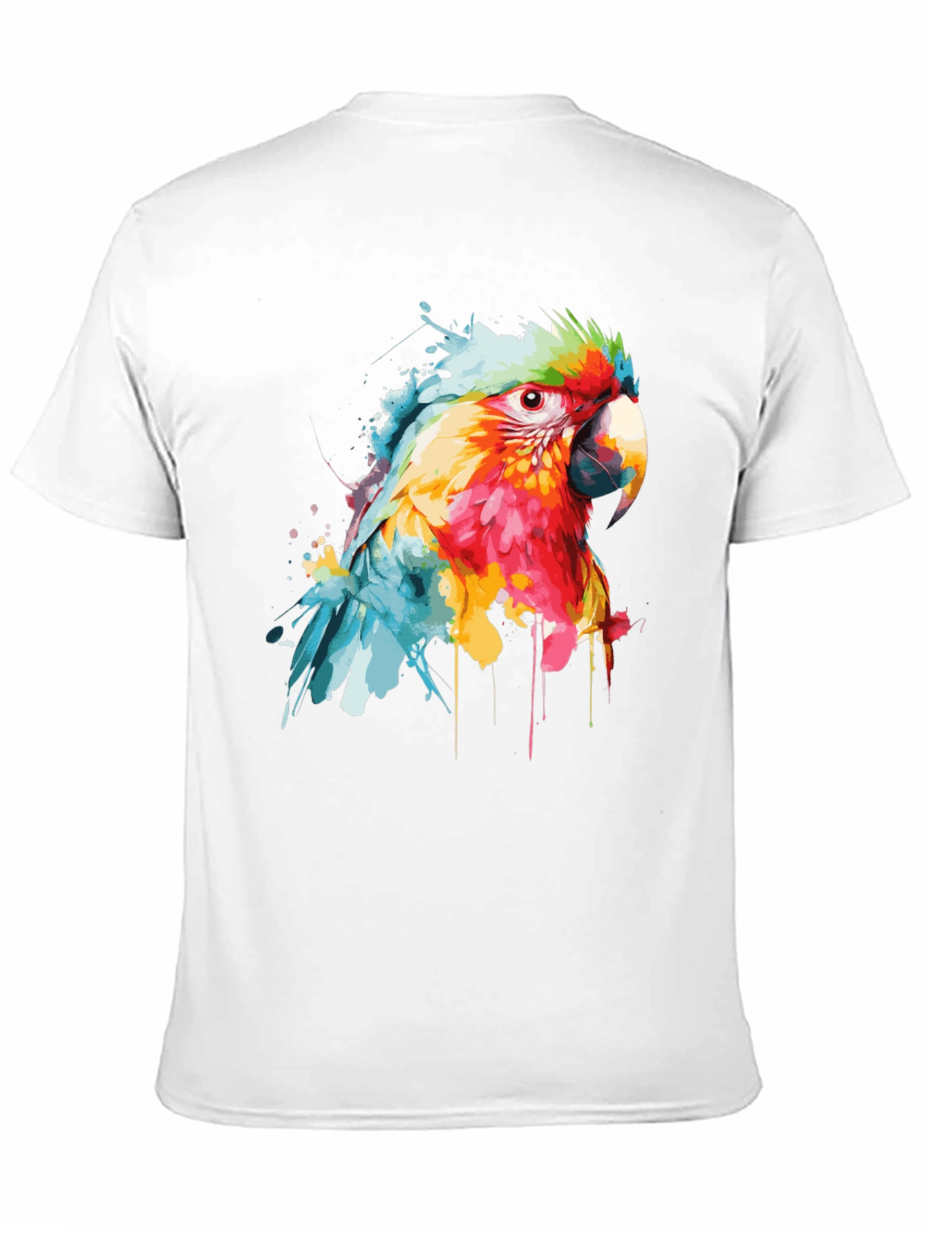Watercolor Parrot Graphic T-Shirt