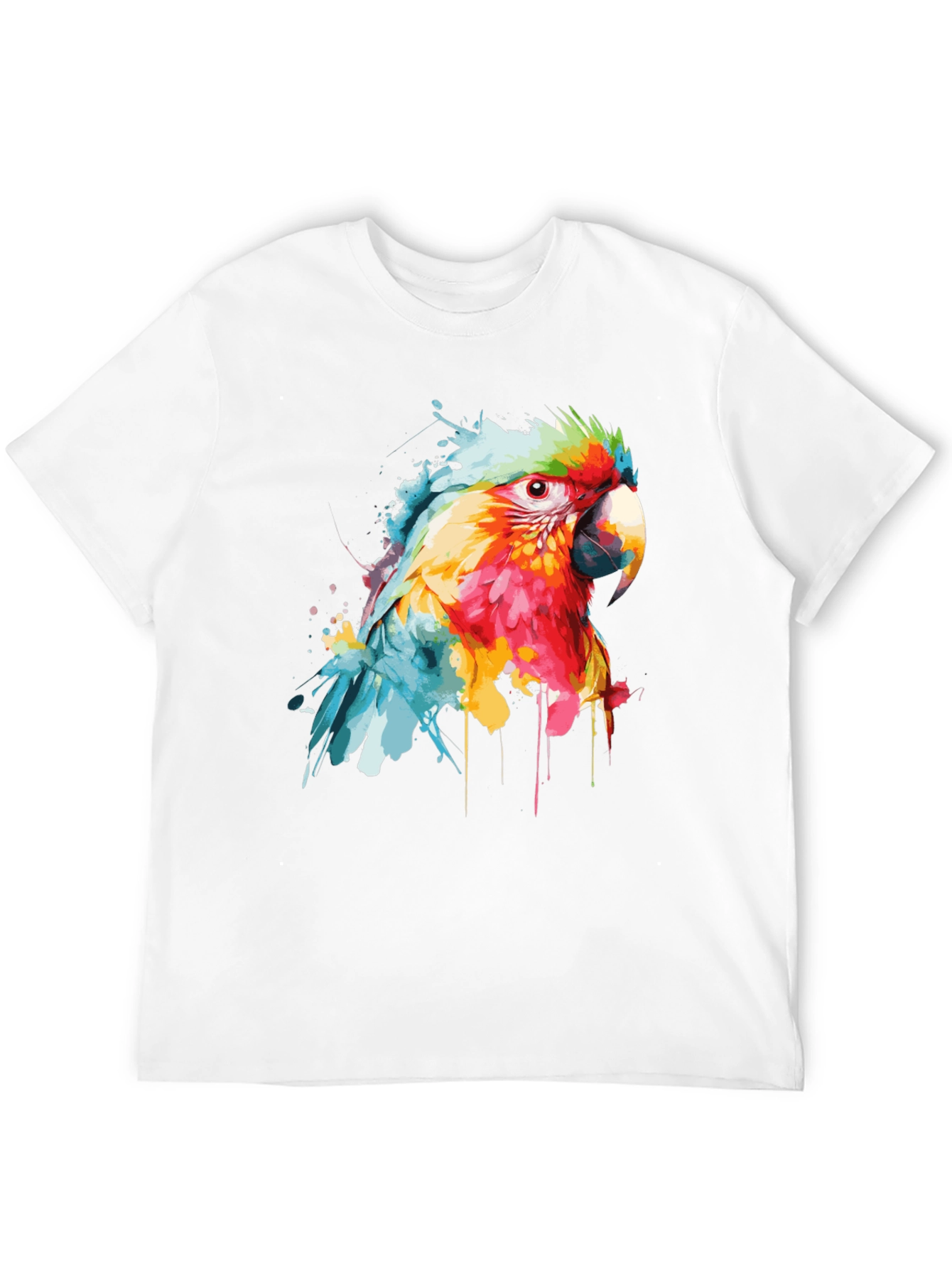 Watercolor Parrot Graphic T-Shirt