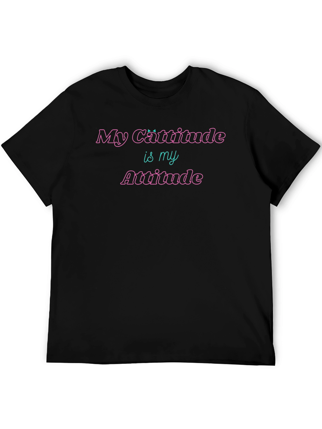 Cattitude Attitude T-Shirt Funny Cat Lover Tee