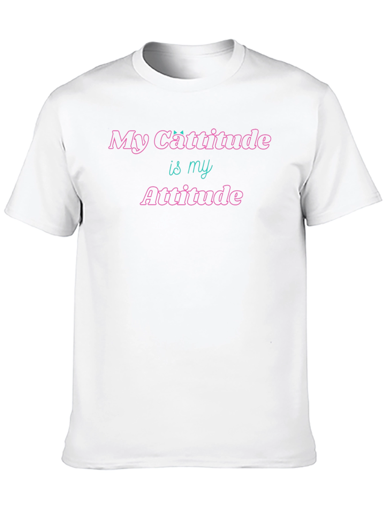 Cattitude Attitude T-Shirt Funny Cat Lover Tee