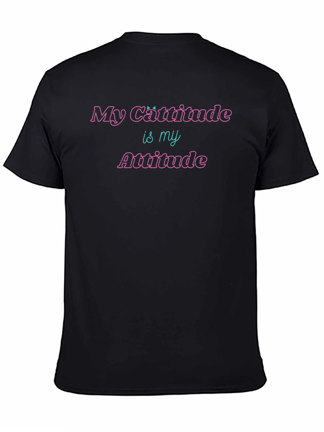 Cattitude Attitude T-Shirt Funny Cat Lover Tee