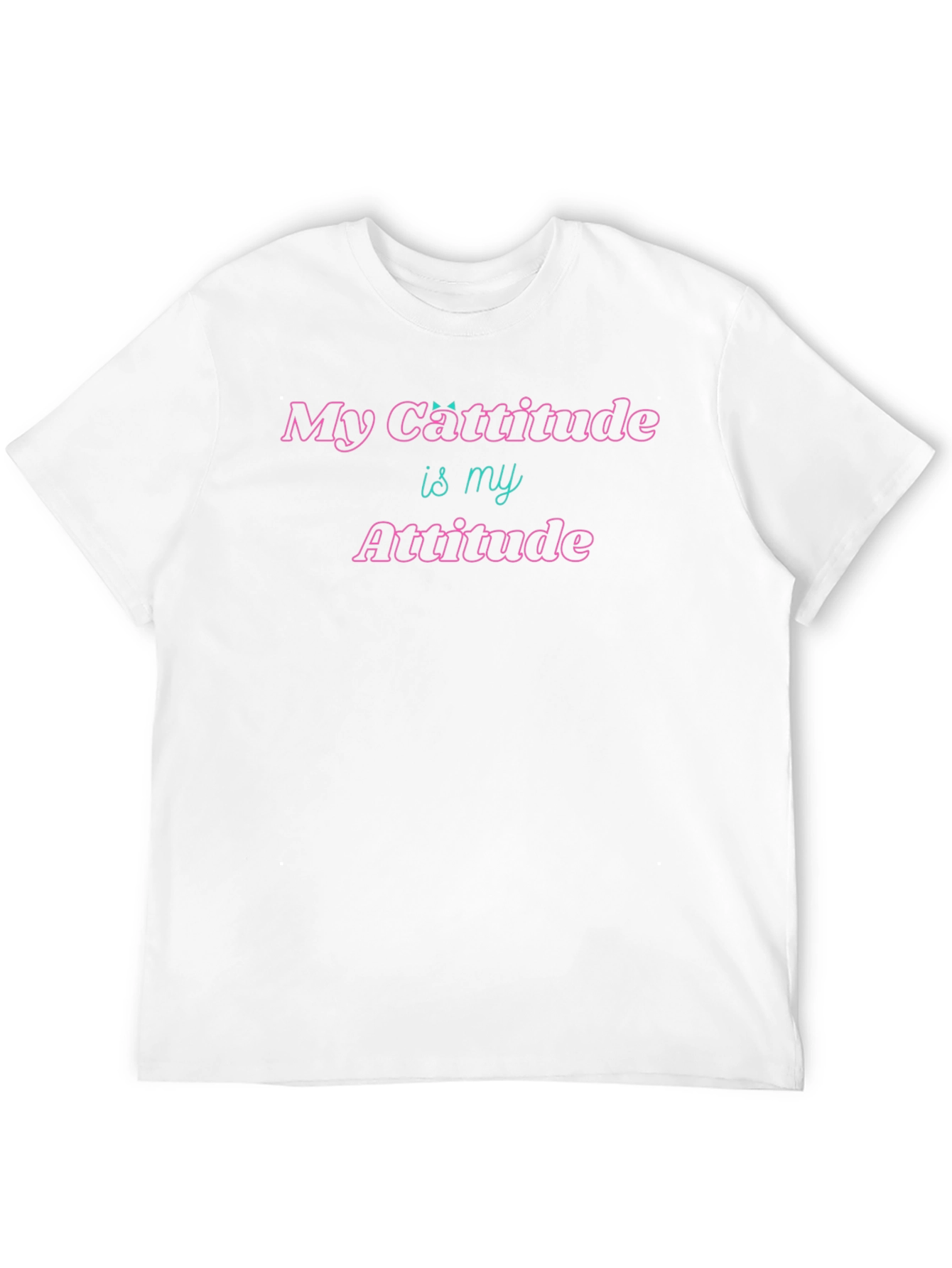 Cattitude Attitude T-Shirt Funny Cat Lover Tee