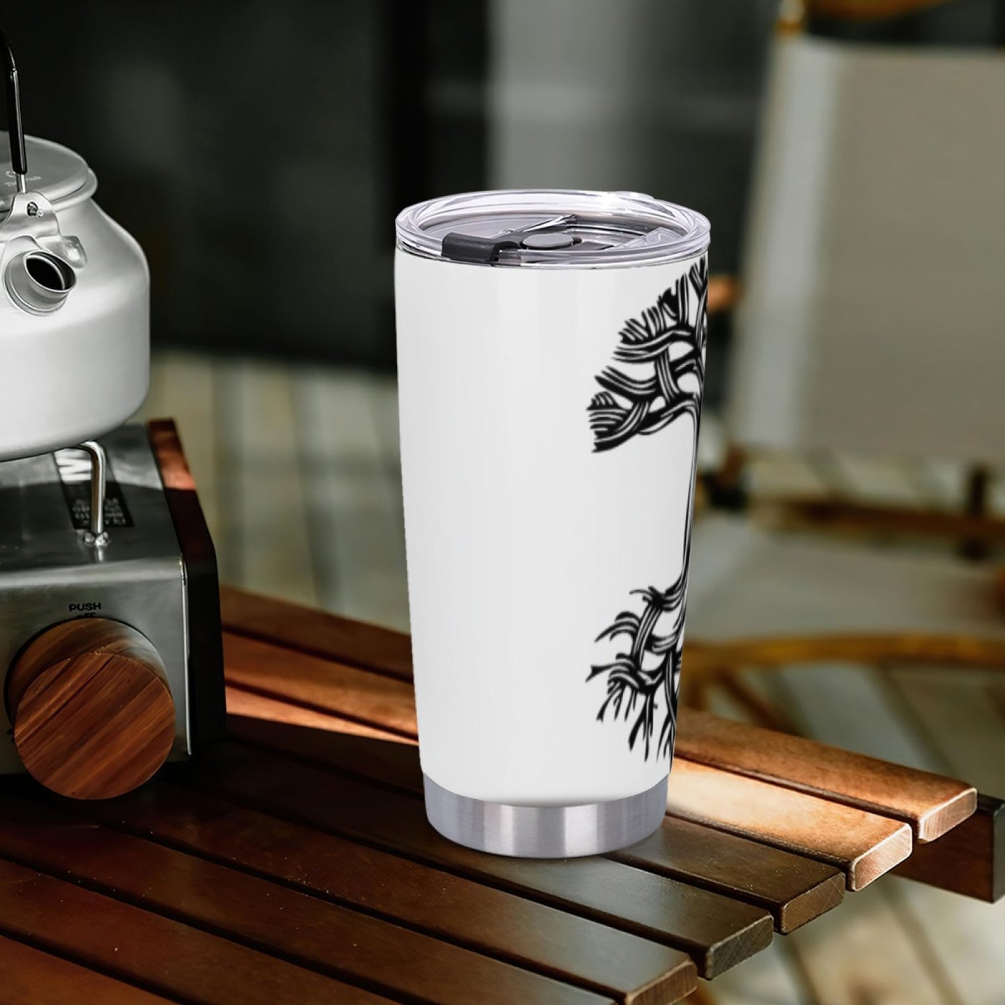 Reusable Graphic Insulated Tumbler - Stainless Steel Leak-Proof Travel Cup
