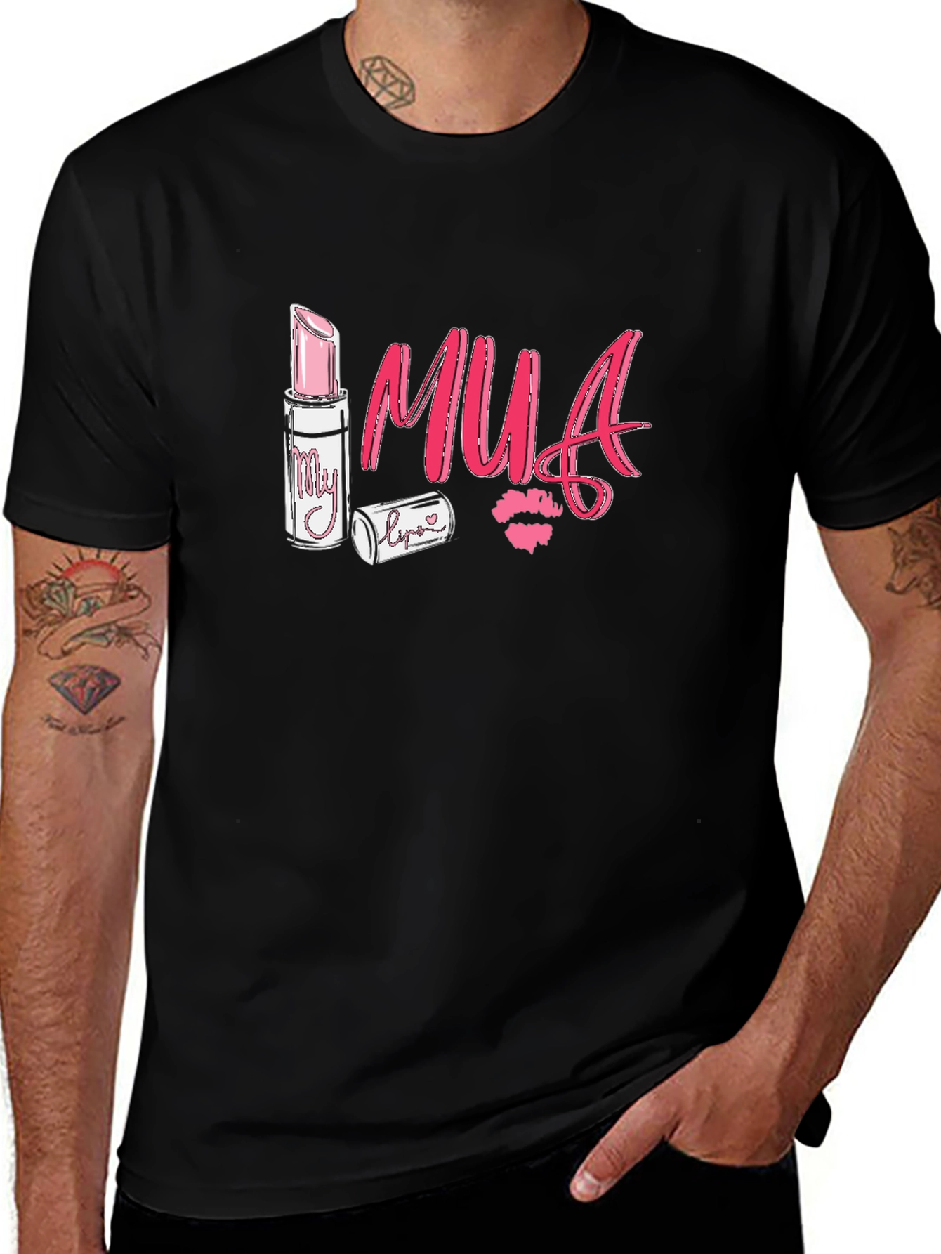 MUA Lipstick Graphic Tee - Makeup Artist T-Shirt
