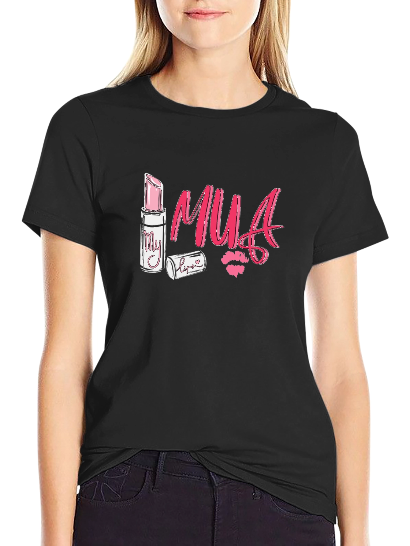 MUA Lipstick Graphic Tee - Makeup Artist T-Shirt