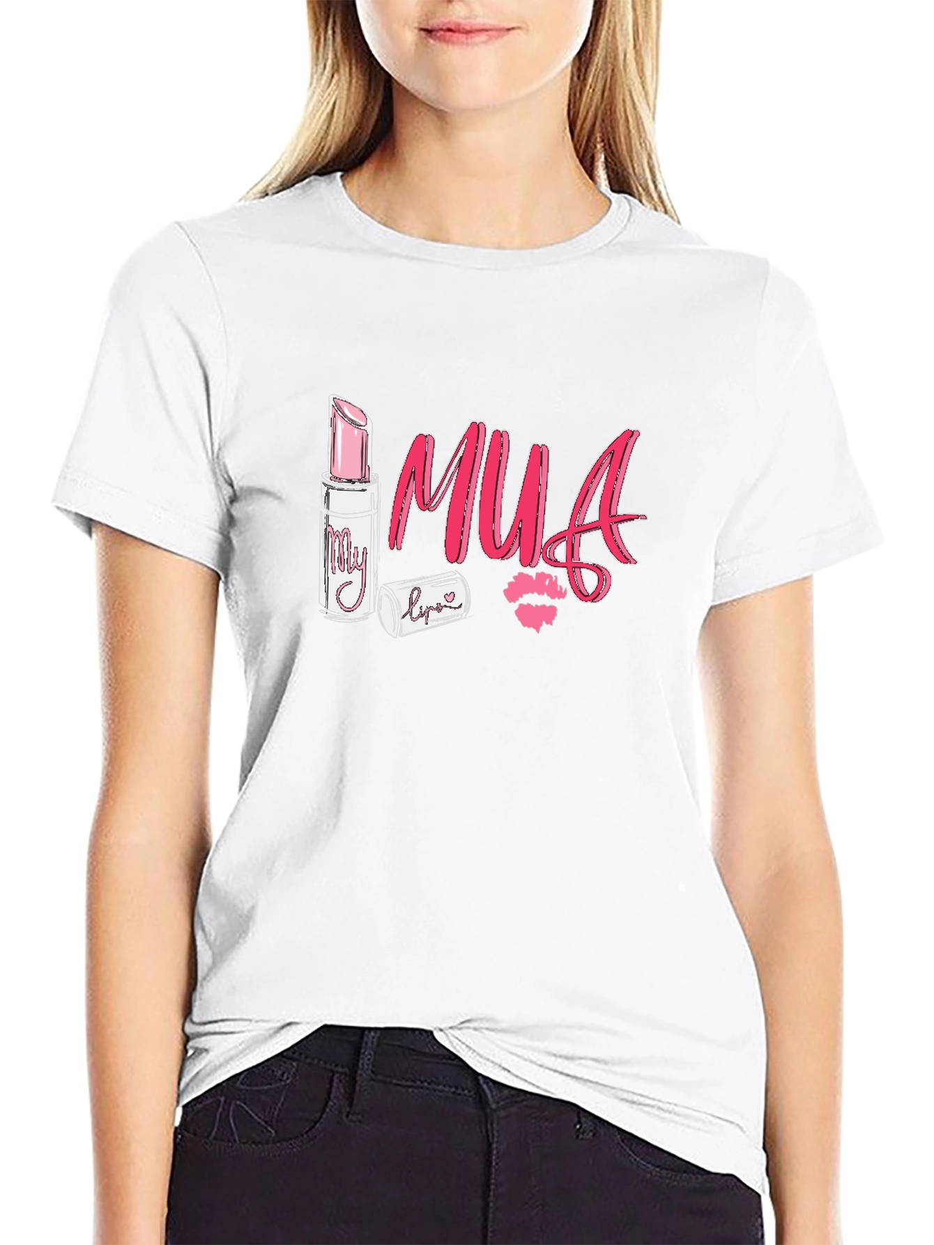MUA Lipstick Graphic Tee - Makeup Artist T-Shirt