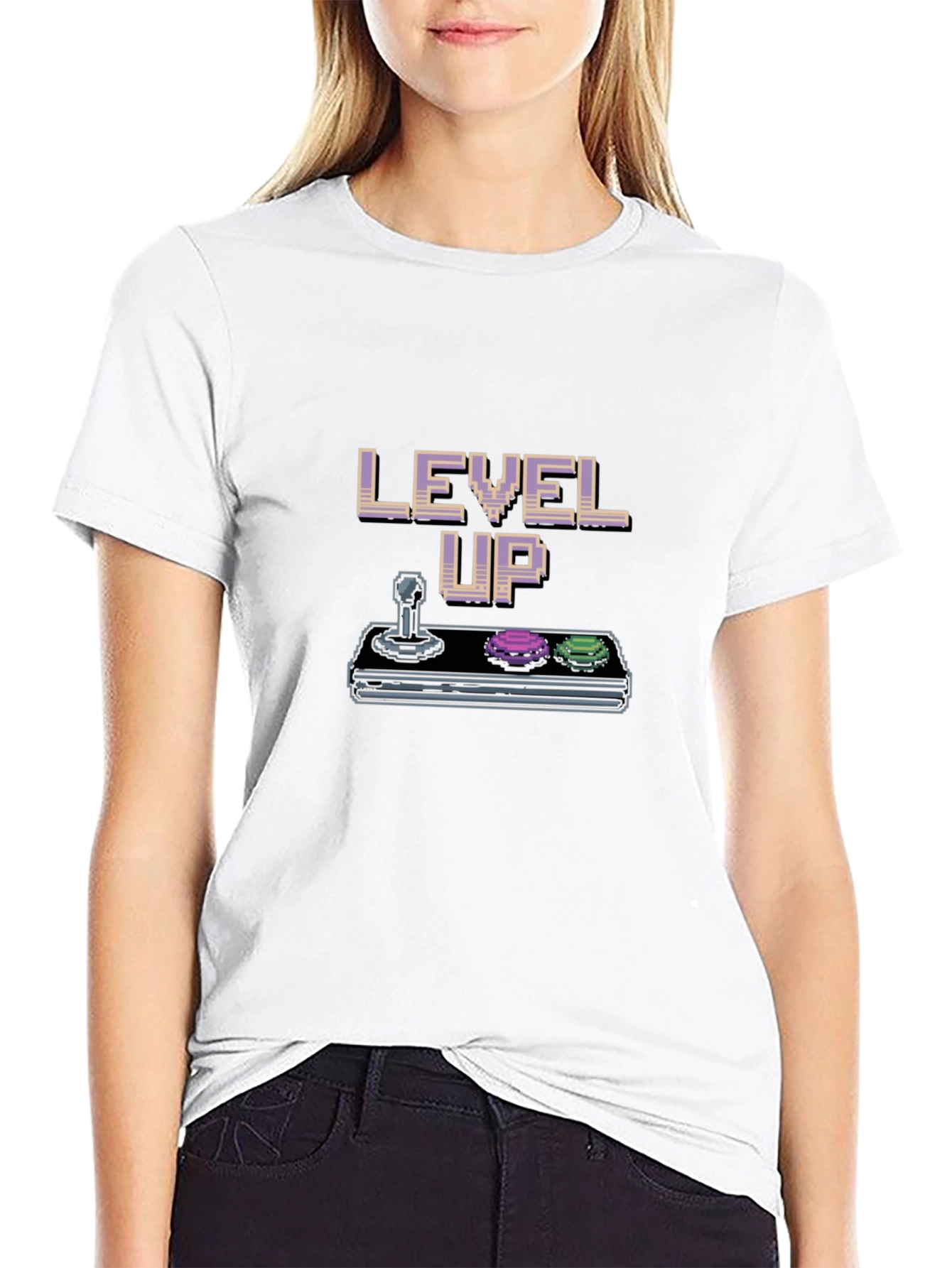 Level Up Gamer T-Shirt - Retro Arcade Style