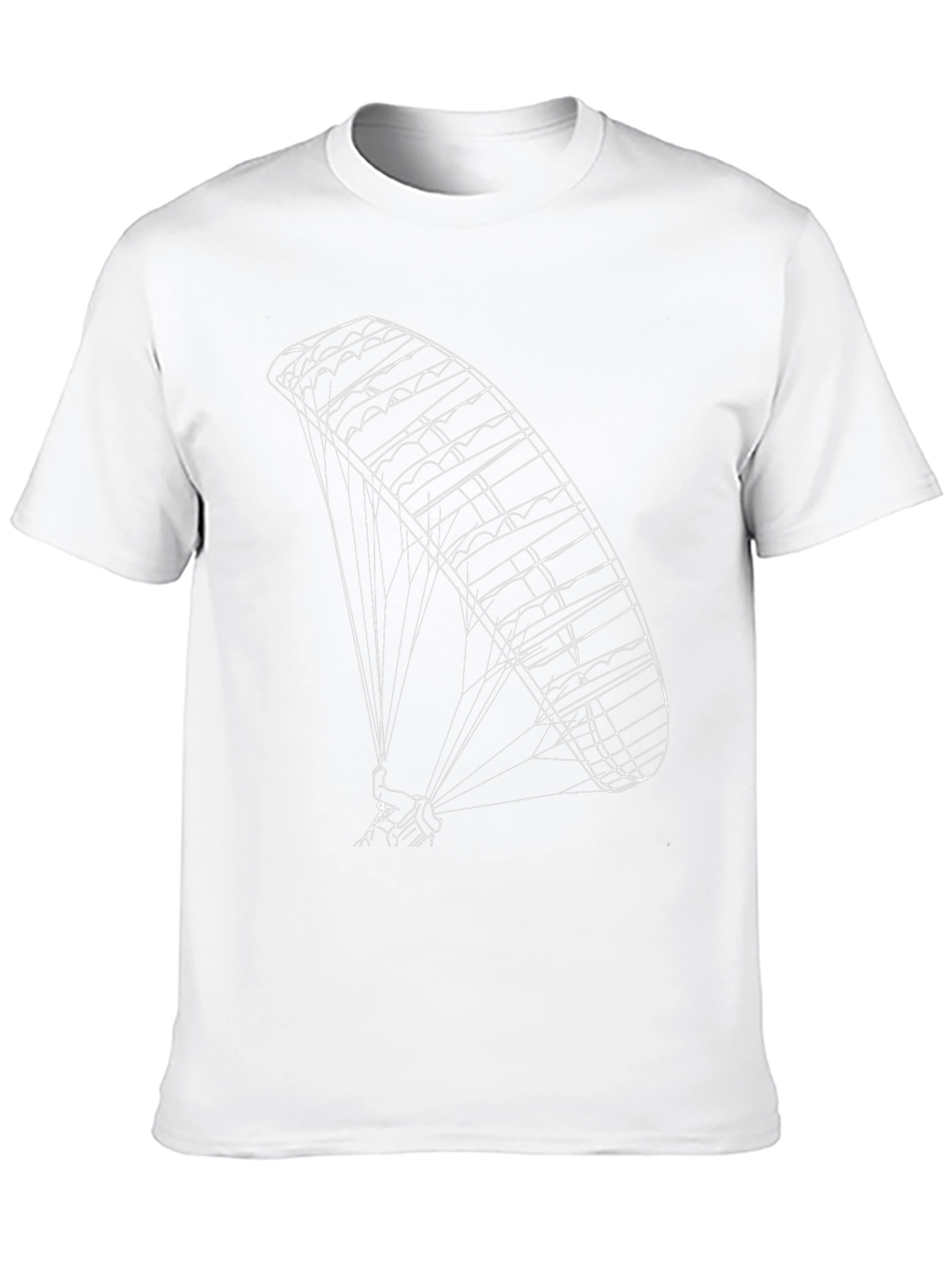 Black Tee with Paragliding Design