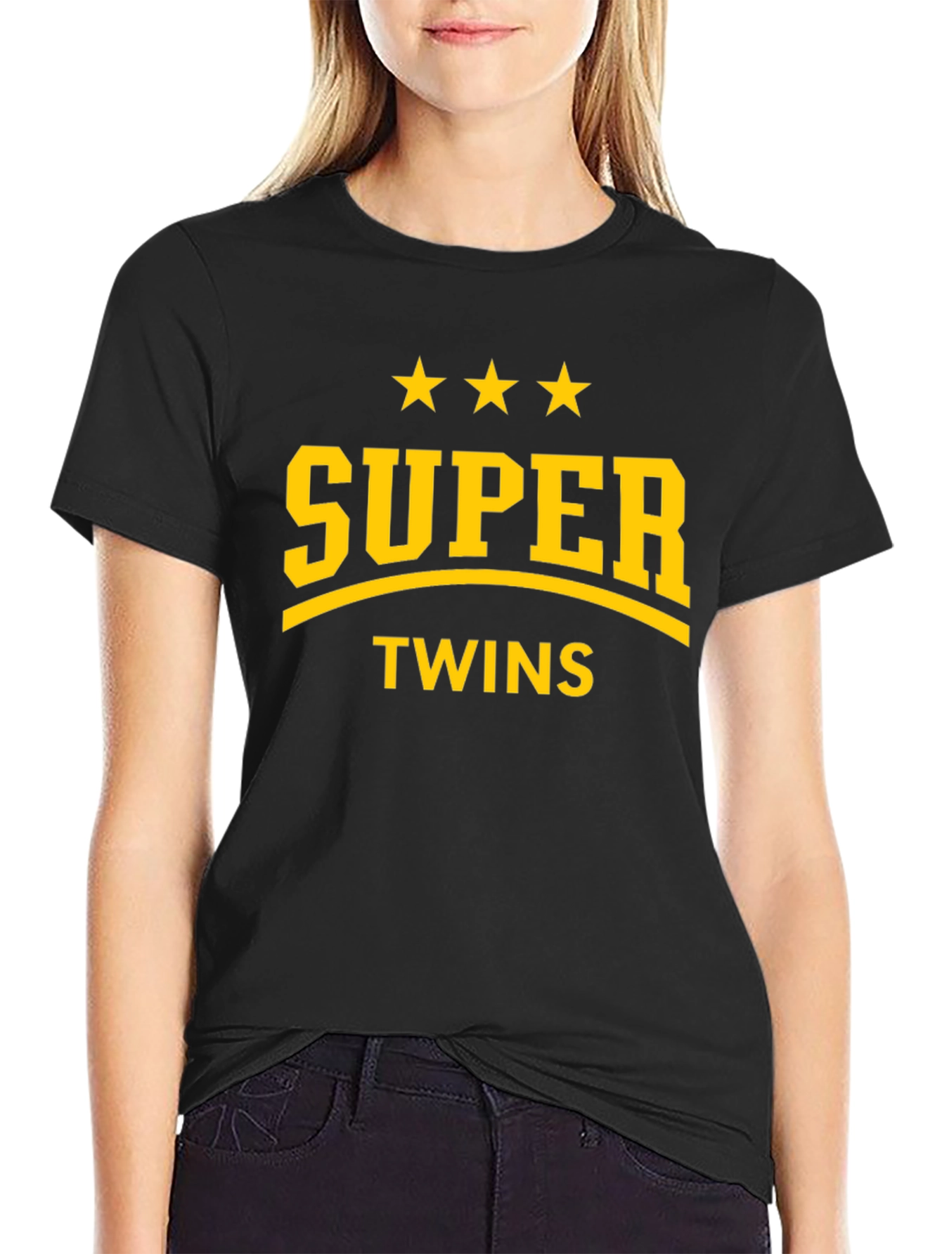 Super Twins Graphic T-Shirt - Black