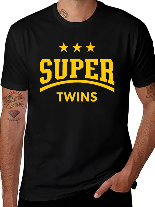 Super Twins Graphic T-Shirt - Black