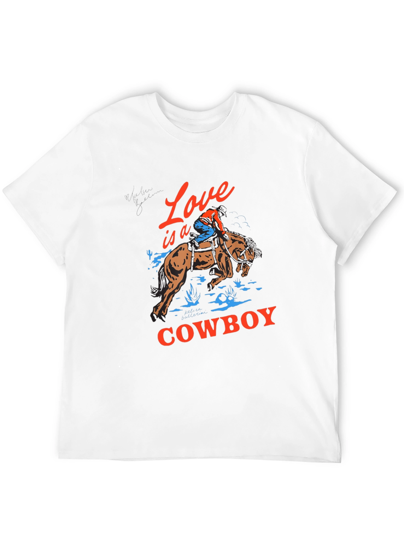 Love is a Cowboy Graphic Tee - Black