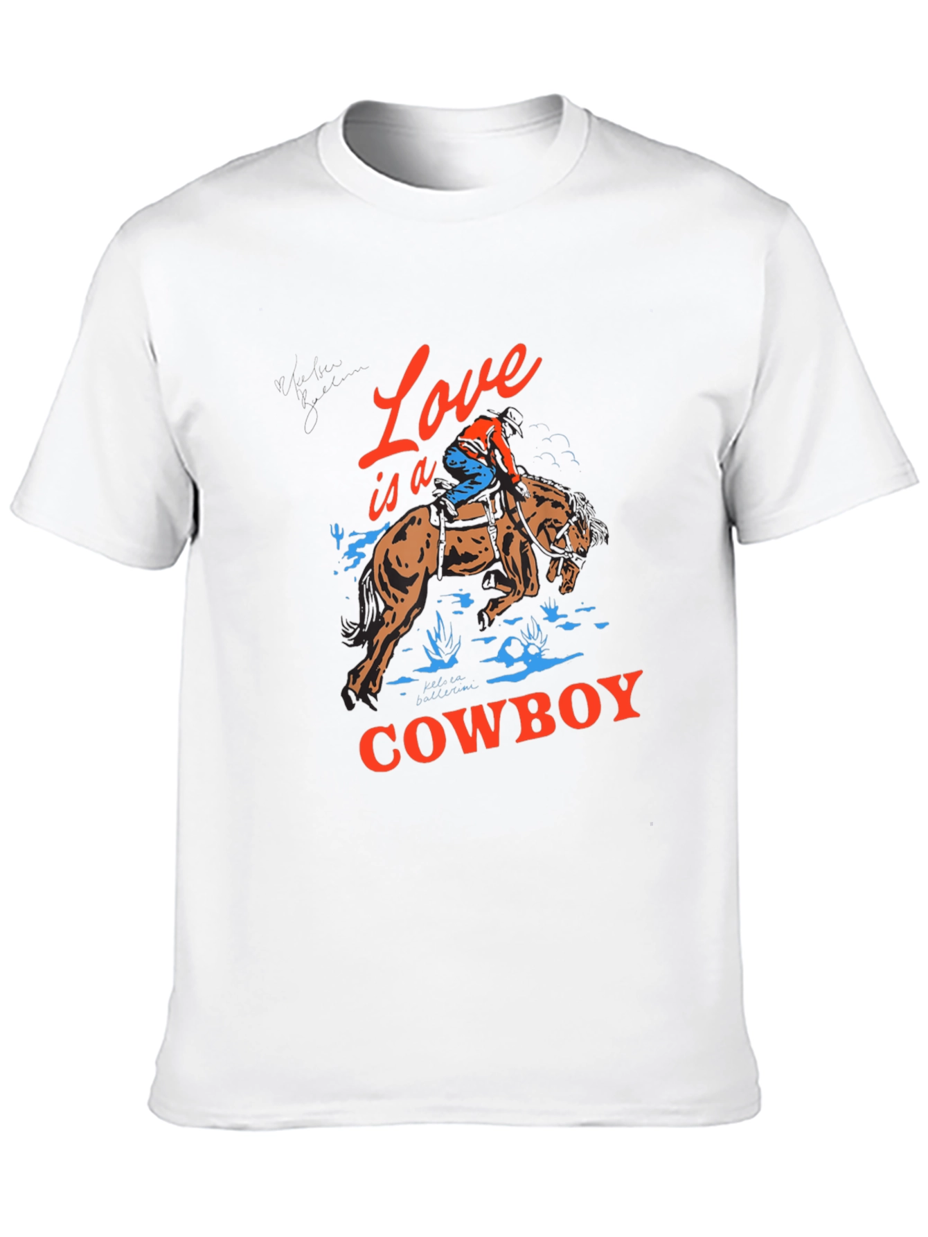 Love is a Cowboy Graphic Tee - Black