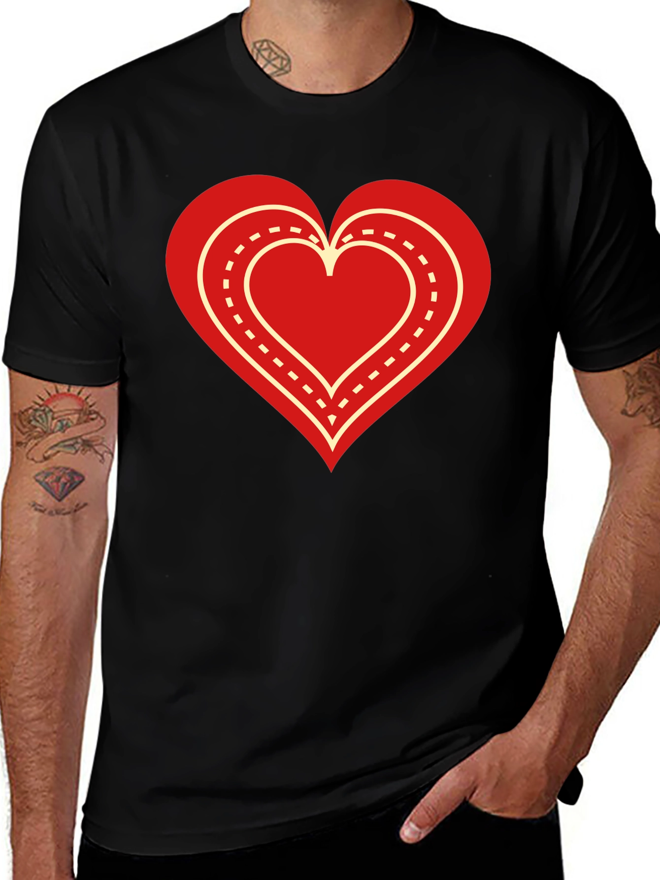Heart Road Black T-Shirt - Express Your Love