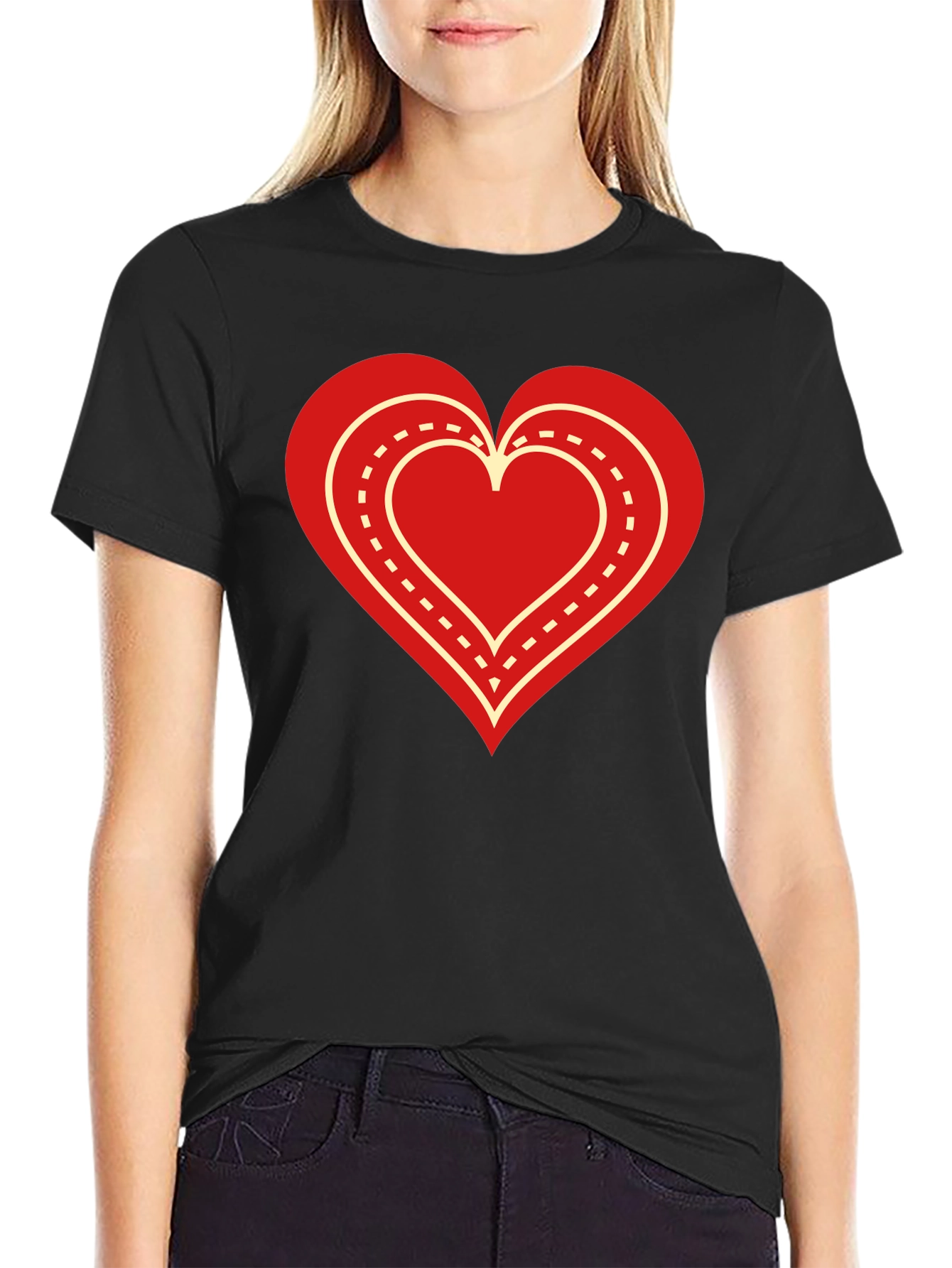 Heart Road Black T-Shirt - Express Your Love