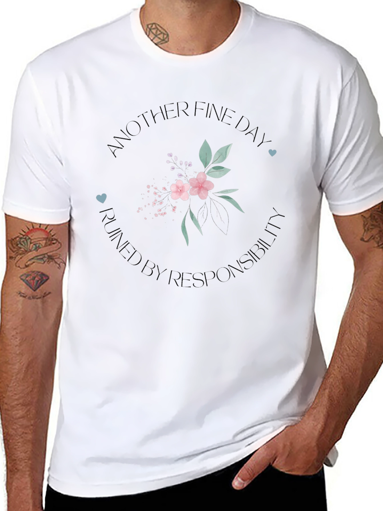 Another Fine Day T-Shirt - Floral Design