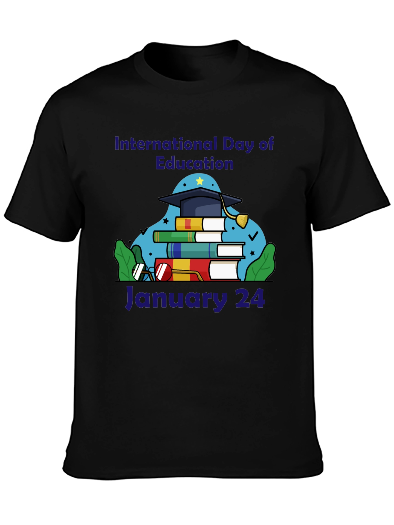 International Day of Education Black T-Shirt