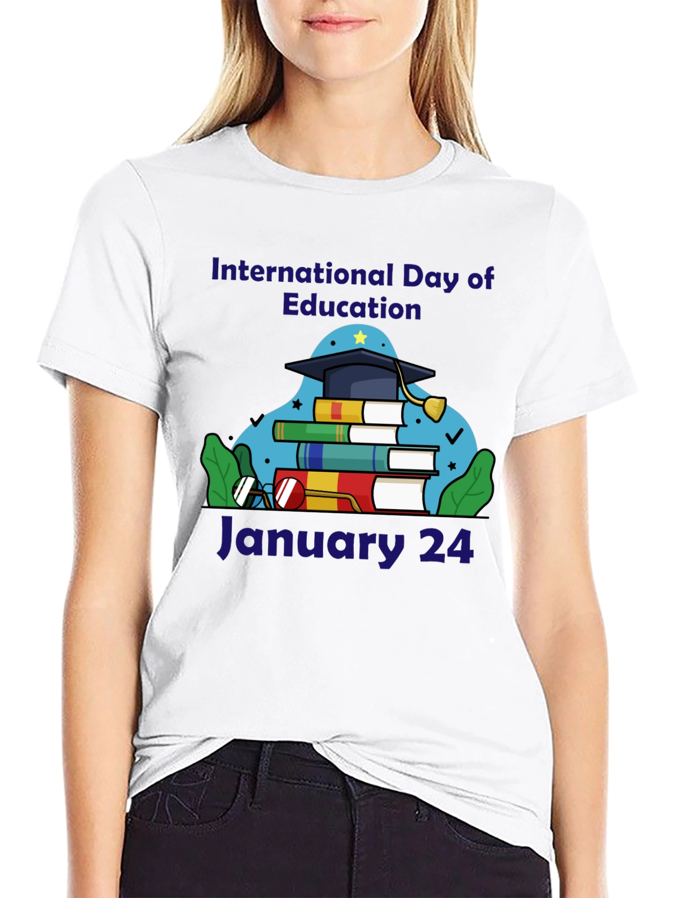 International Day of Education Black T-Shirt