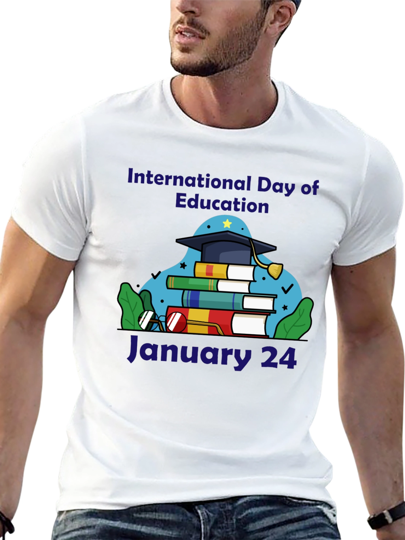 International Day of Education Black T-Shirt