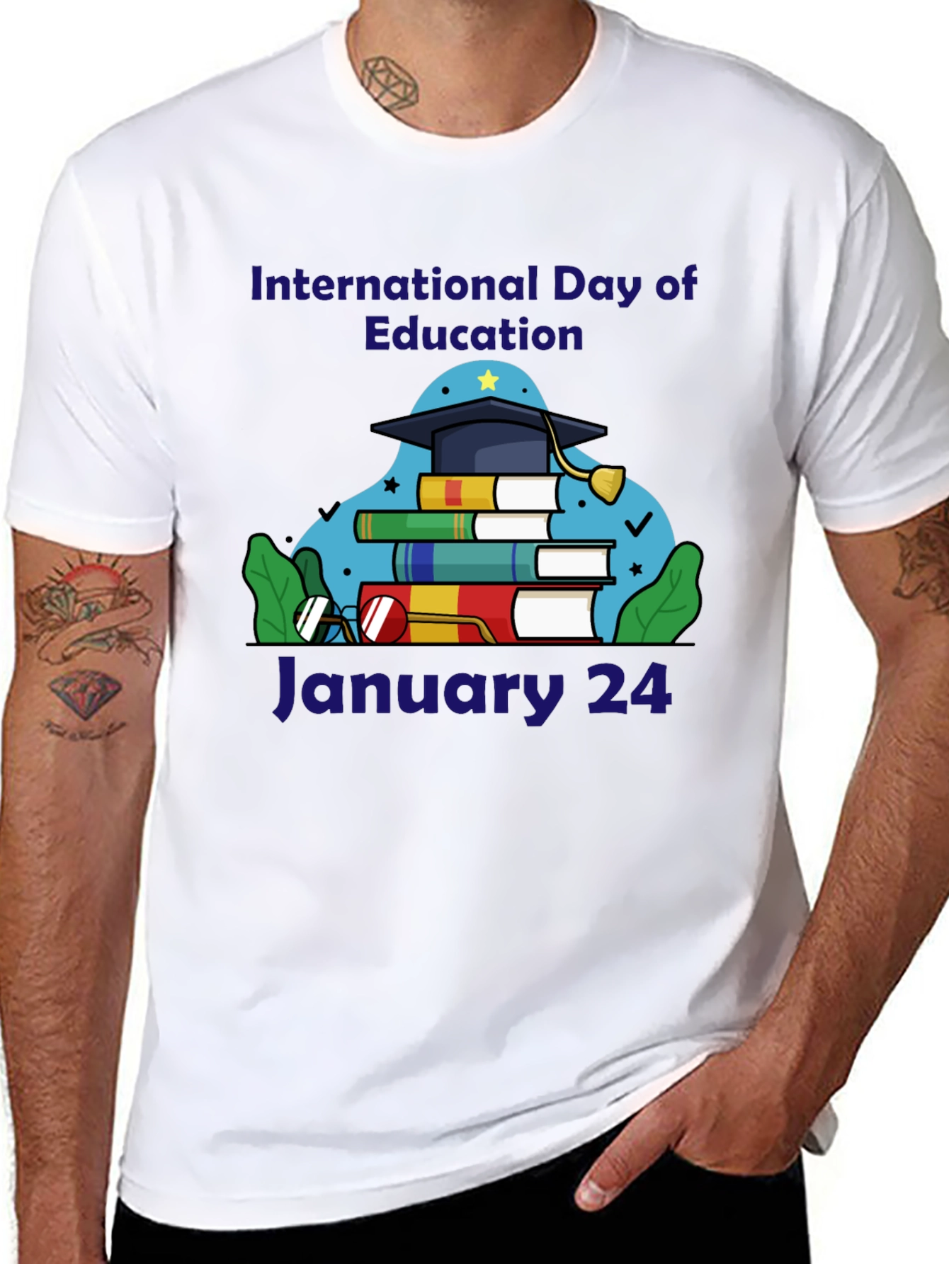 International Day of Education Black T-Shirt