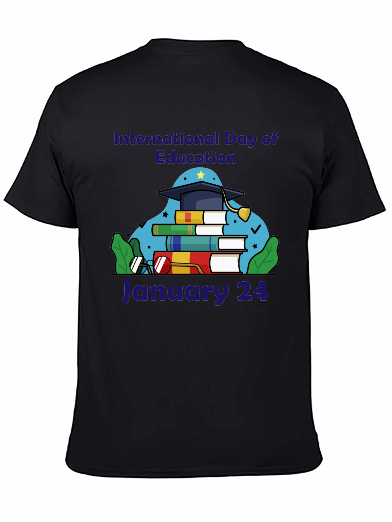 International Day of Education Black T-Shirt