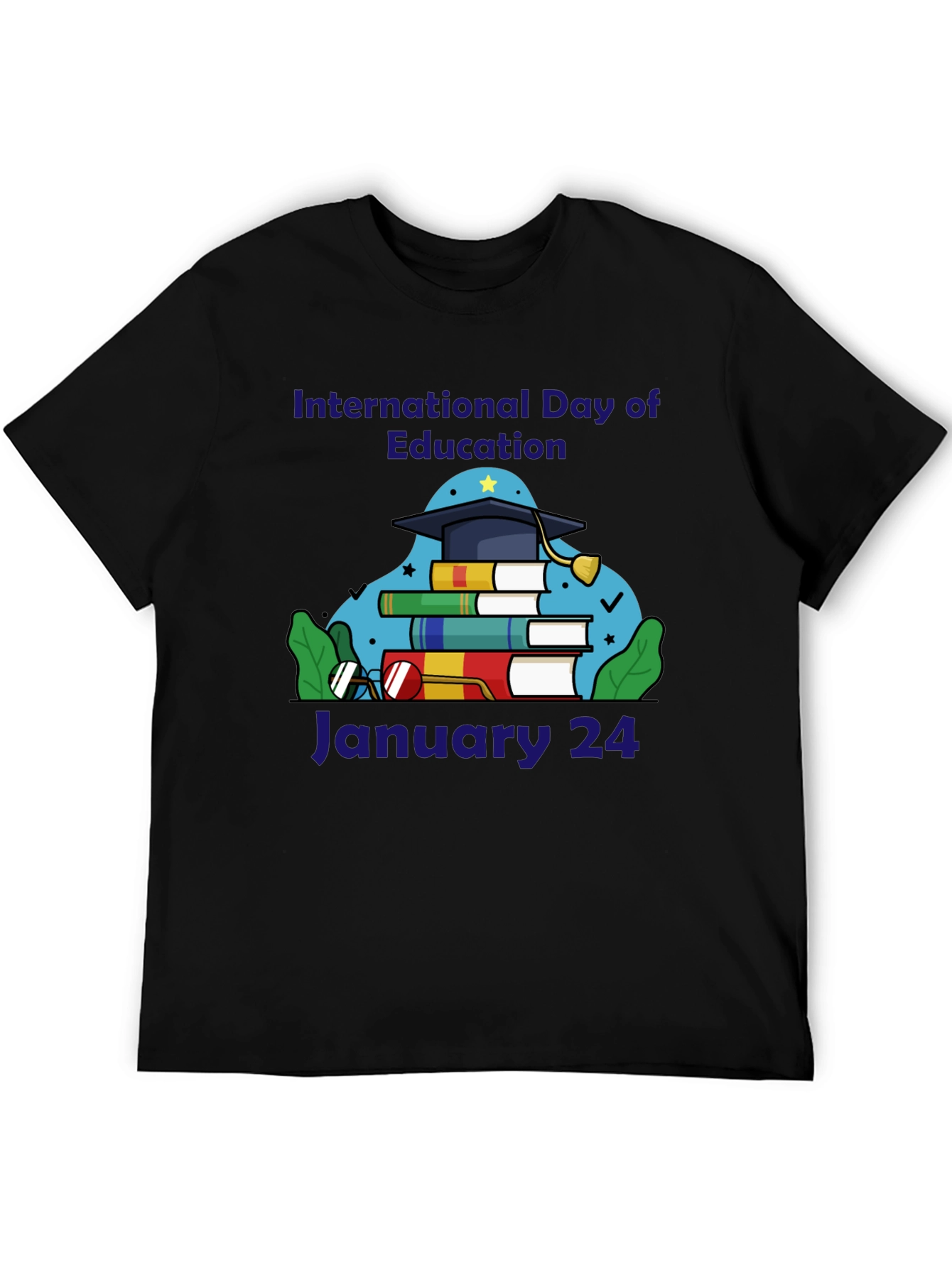 International Day of Education Black T-Shirt