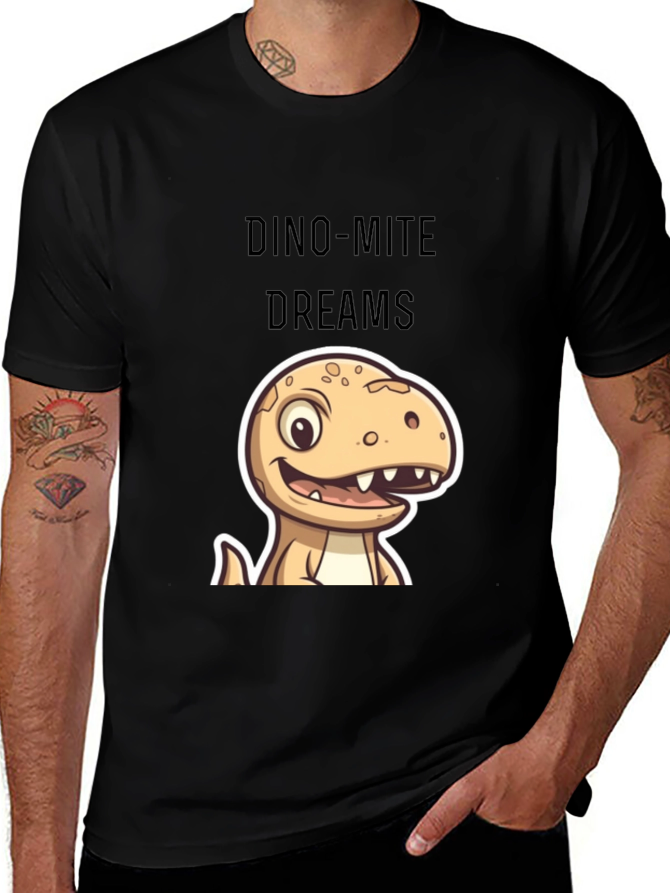 Dino-Mite Dreams Black T-Shirt