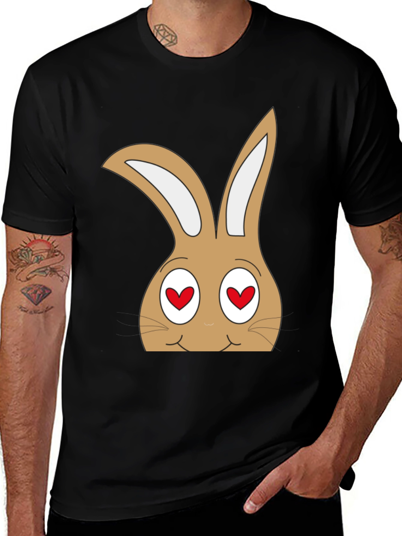 Funny Bunny Heart Eyes T-Shirt