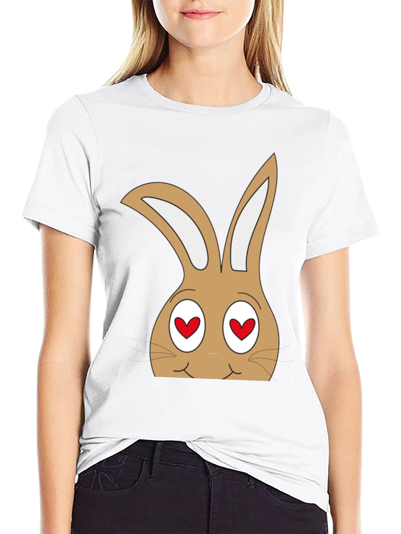 Funny Bunny Heart Eyes T-Shirt