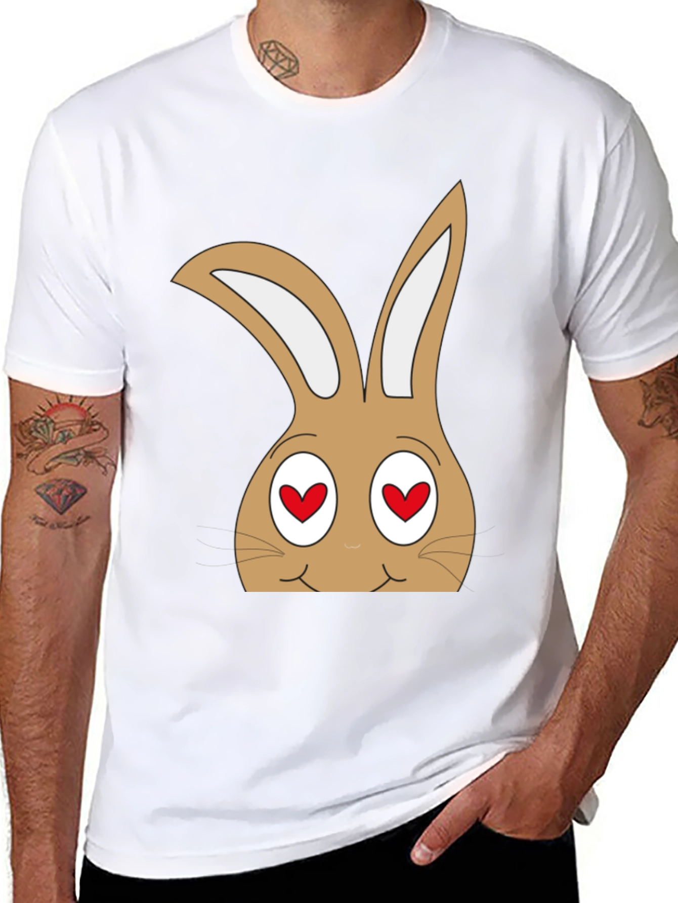 Funny Bunny Heart Eyes T-Shirt