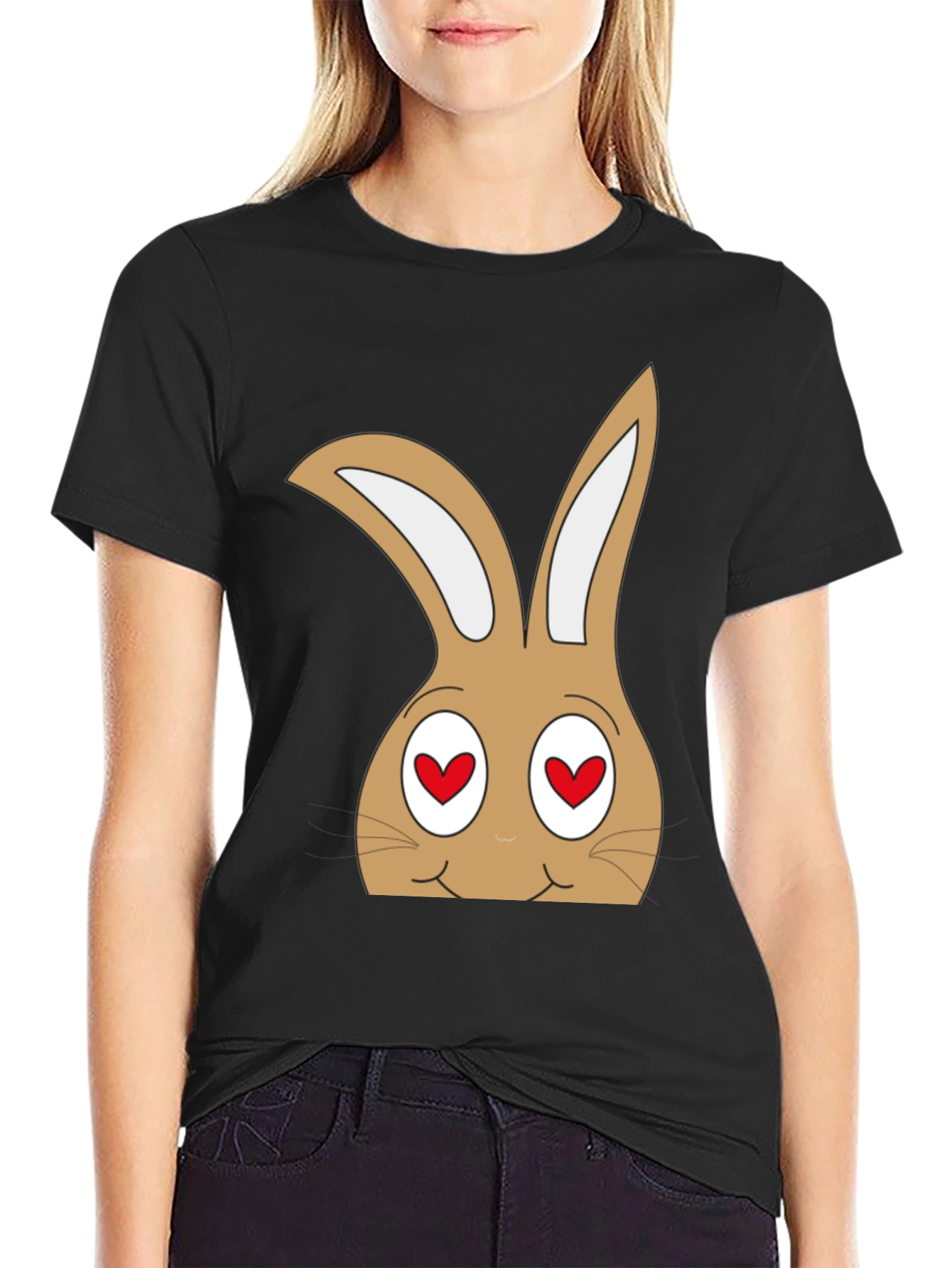 Funny Bunny Heart Eyes T-Shirt