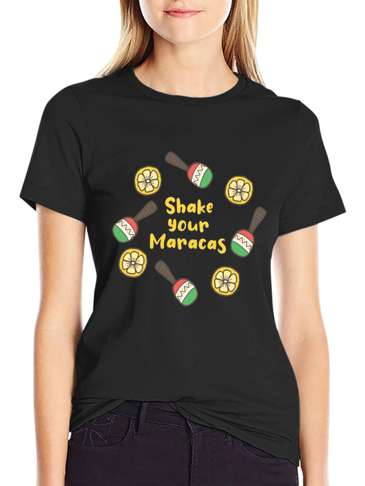Shake Your Maracas Graphic Tee - Fun Fiesta Style