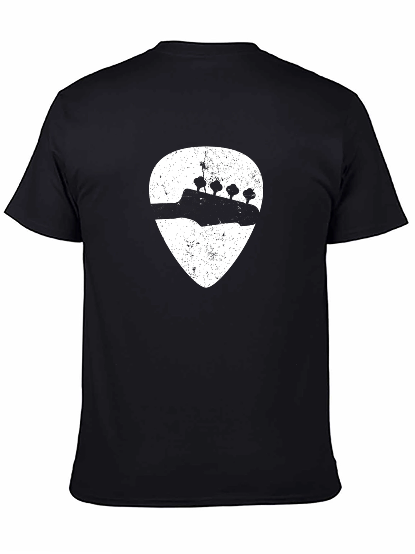 Guitar Pick Bass Headstock Graphic Tee